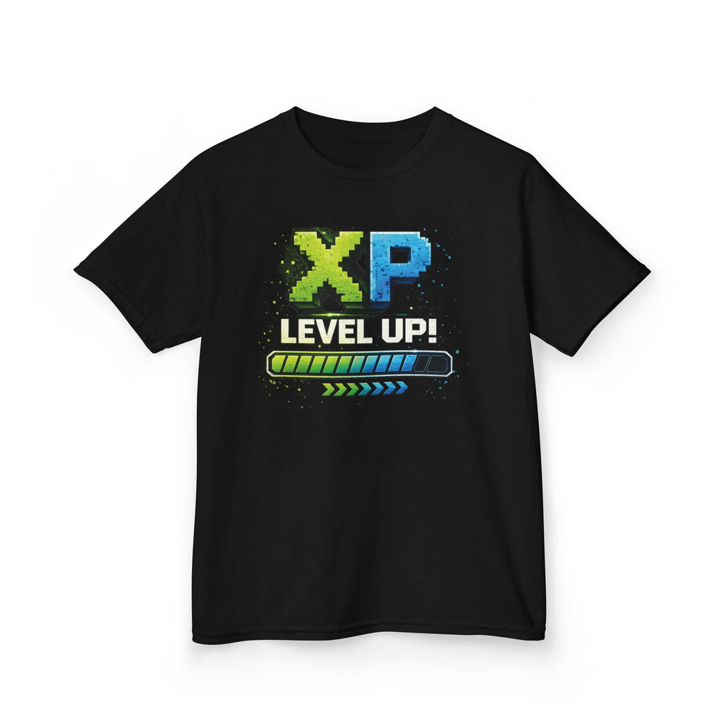 Kids T-Shirt - "XP Level Up!" Boys Gamer Progress Bar Tee