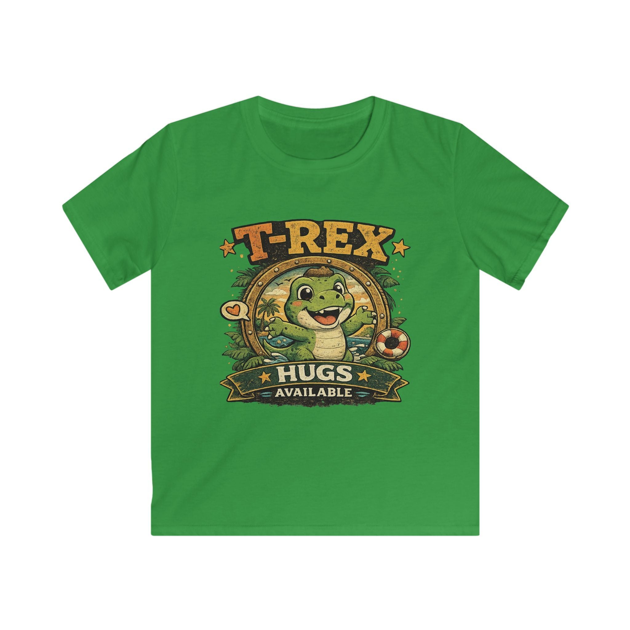 Kids T-Shirt - T-Rex Hugs Available Cute Dinosaur Tee for Boys & Girls
