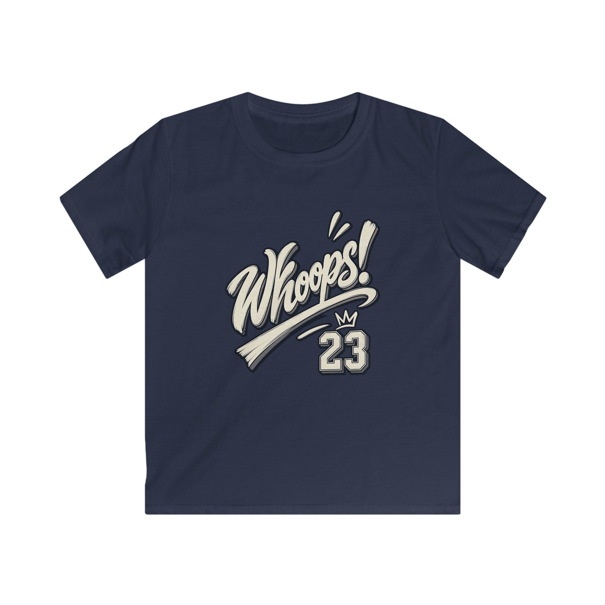Whoops! Kids Sports Tee Vintage Baseball Bat Design (Number 23)