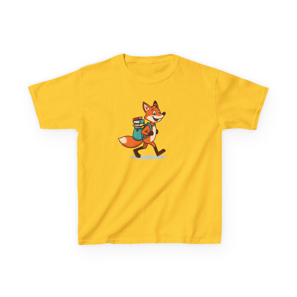 Fox With a Book Bag | Kids Reading Graphic T-Shirt