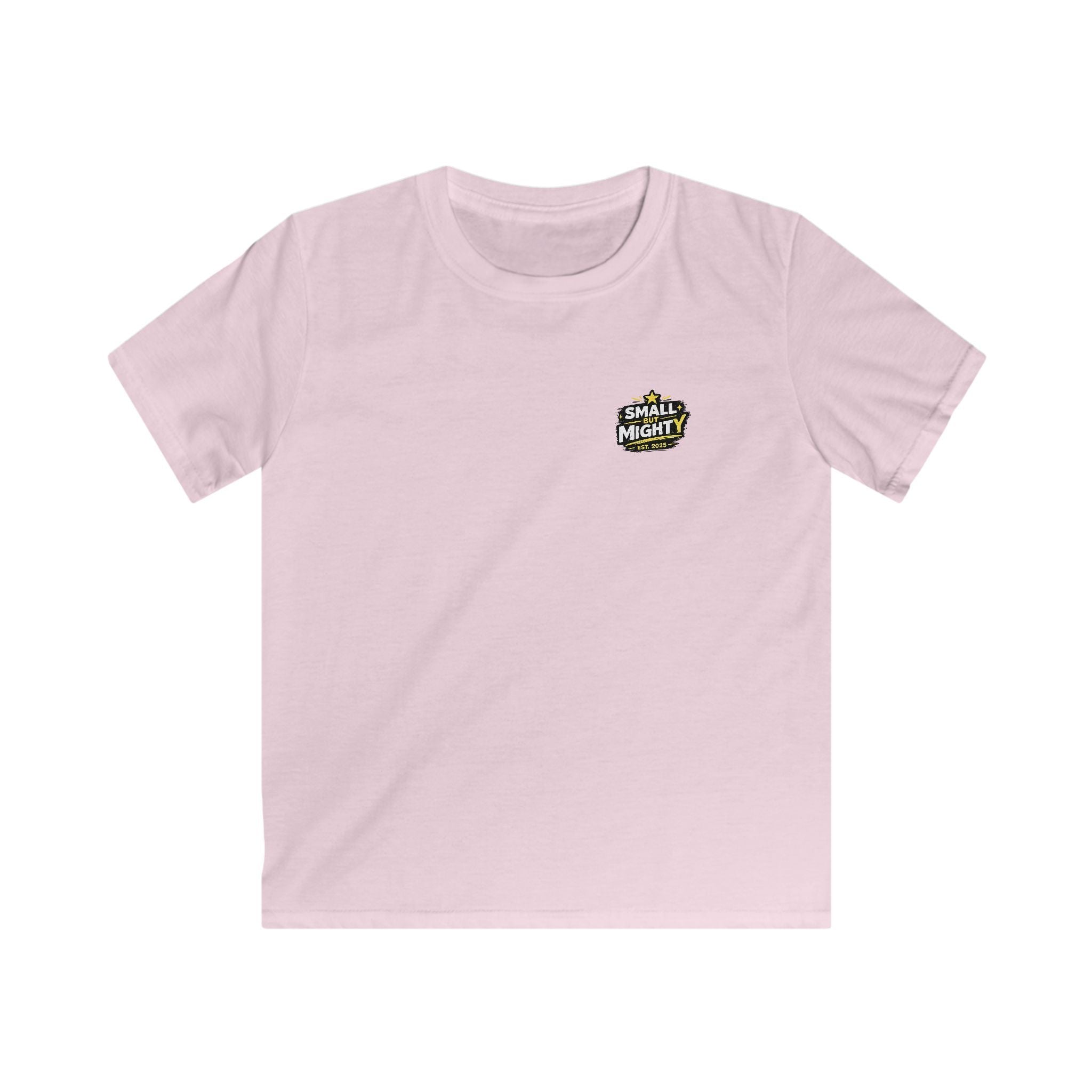 Girls & Boys T-Shirt “Small but Mighty” Graphic Tee Fun Empowering Youth Shirt (Est. 2025)
