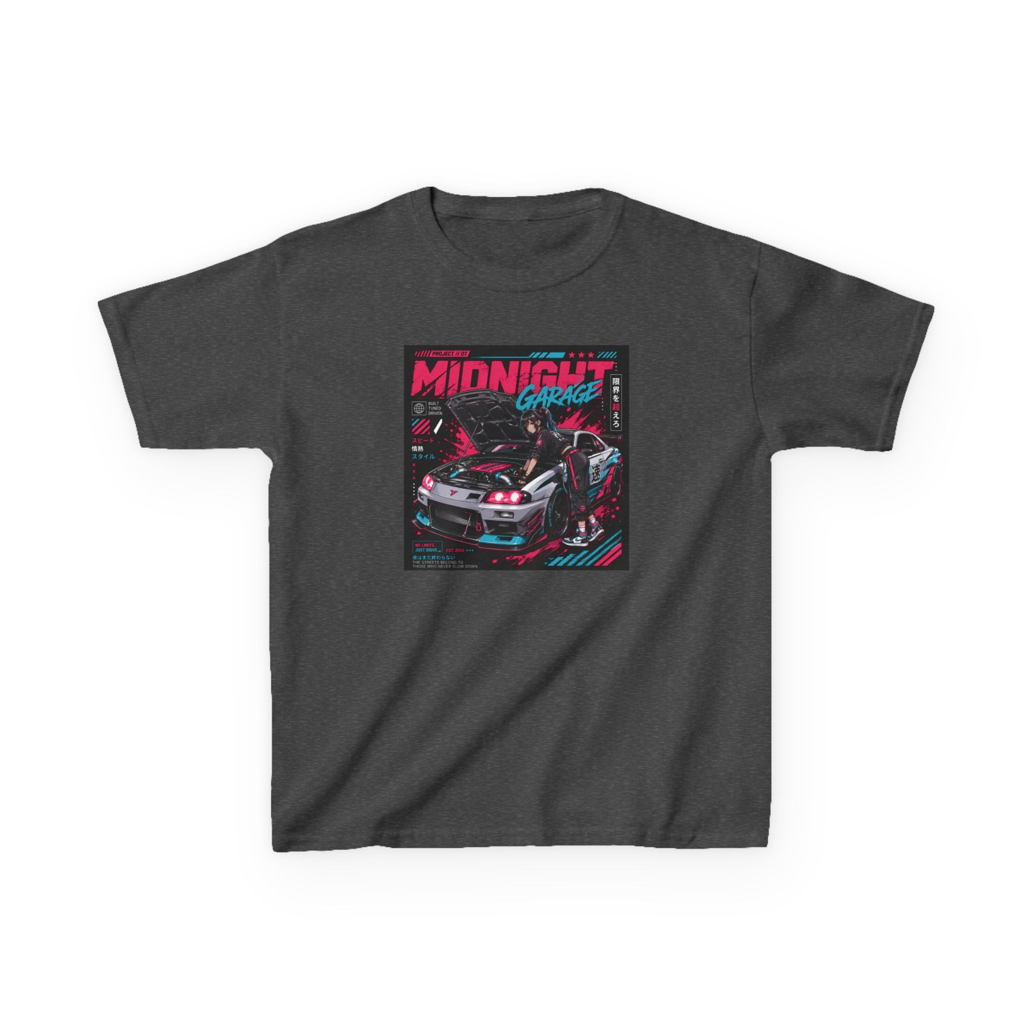 Boys Tee "Midnight Garage Retro Racing" Graphic