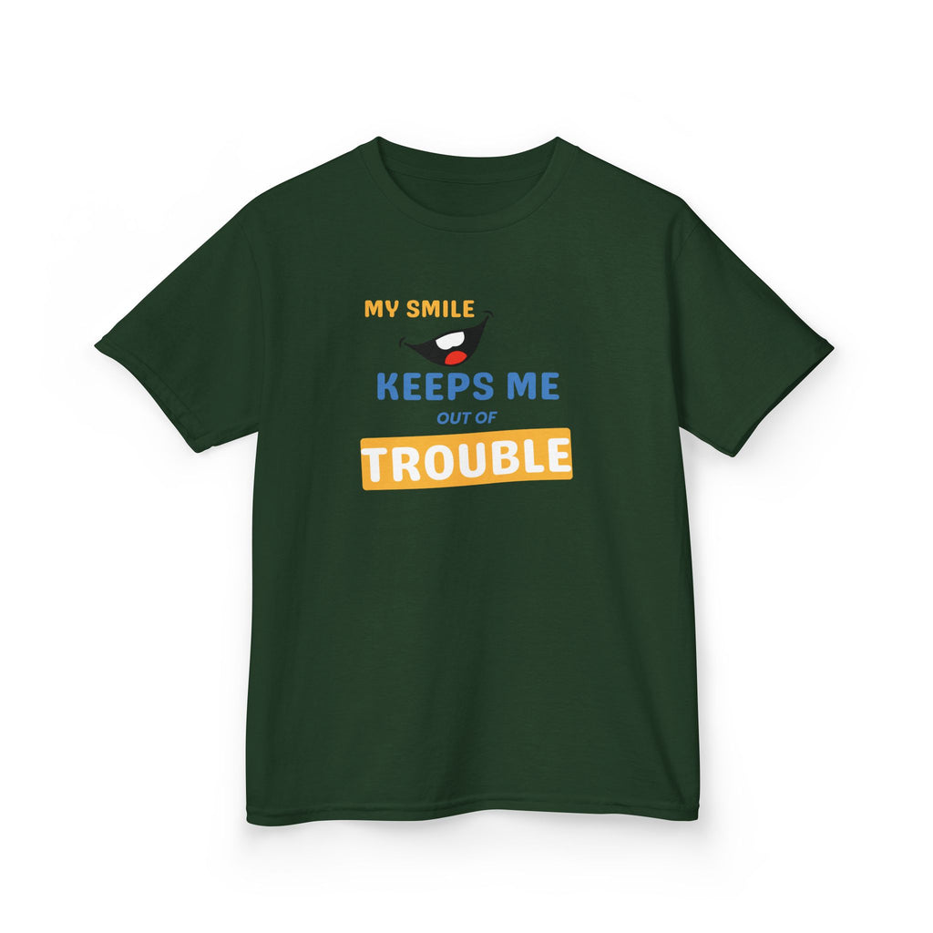 My Smile - Keeps me out of Trouble | Funny Kids Graphic T-Shirt