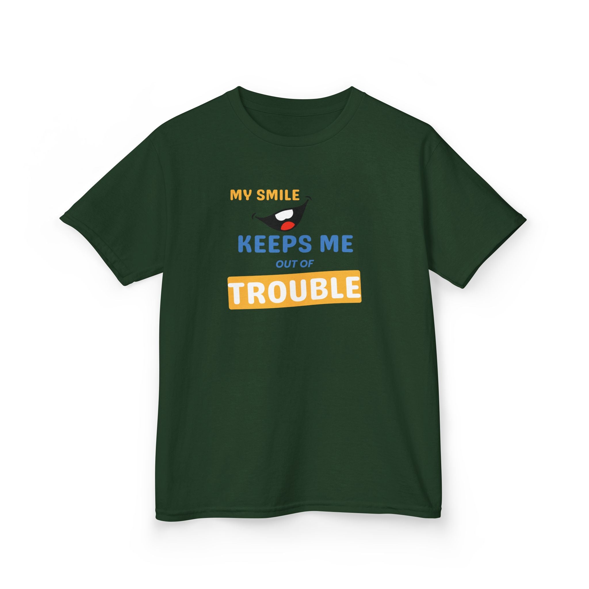 My Smile - Keeps me out of Trouble | Funny Kids Graphic T-Shirt