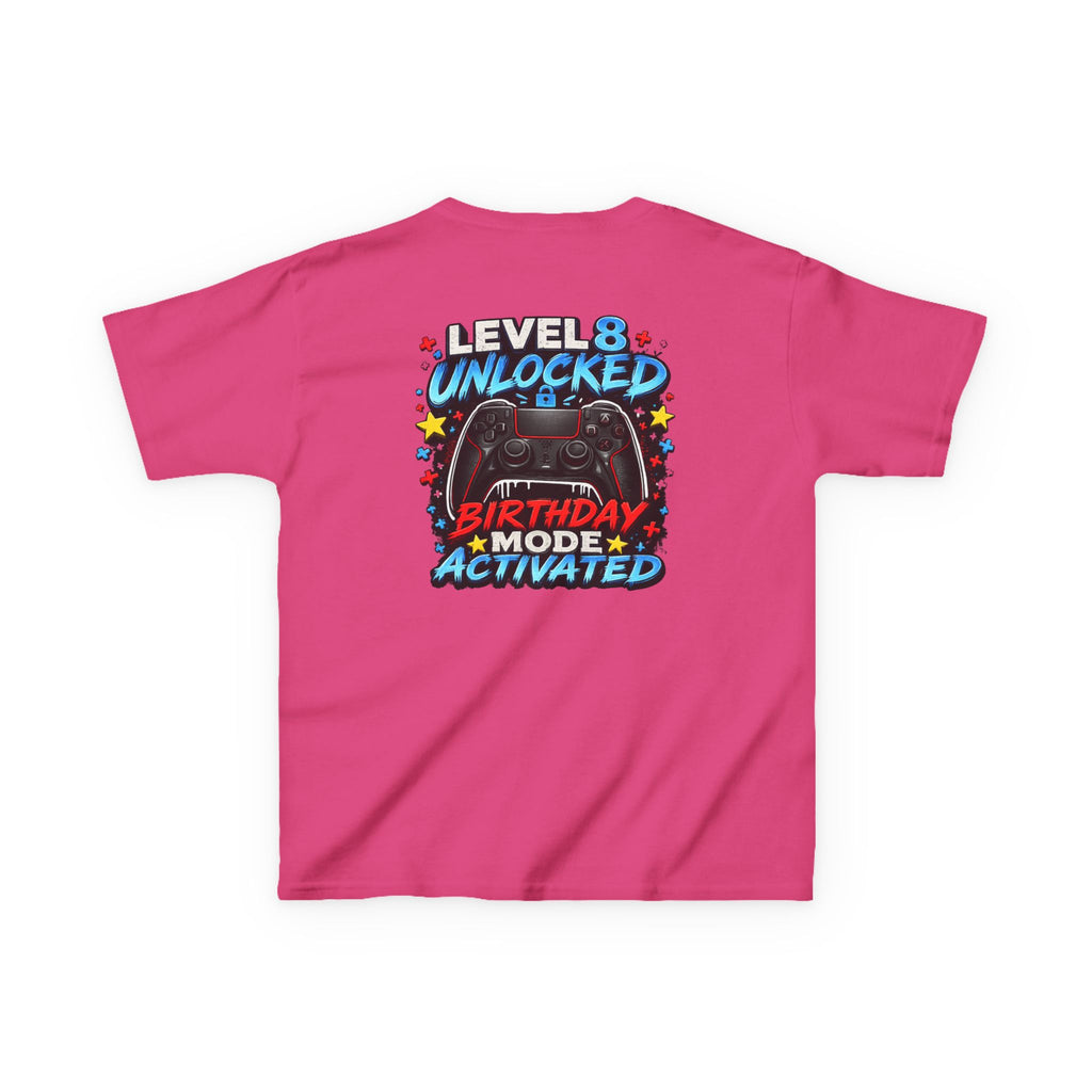 Level 8 Unlocked Birthday Mode Graphic kids Birthday T-Shirt Design