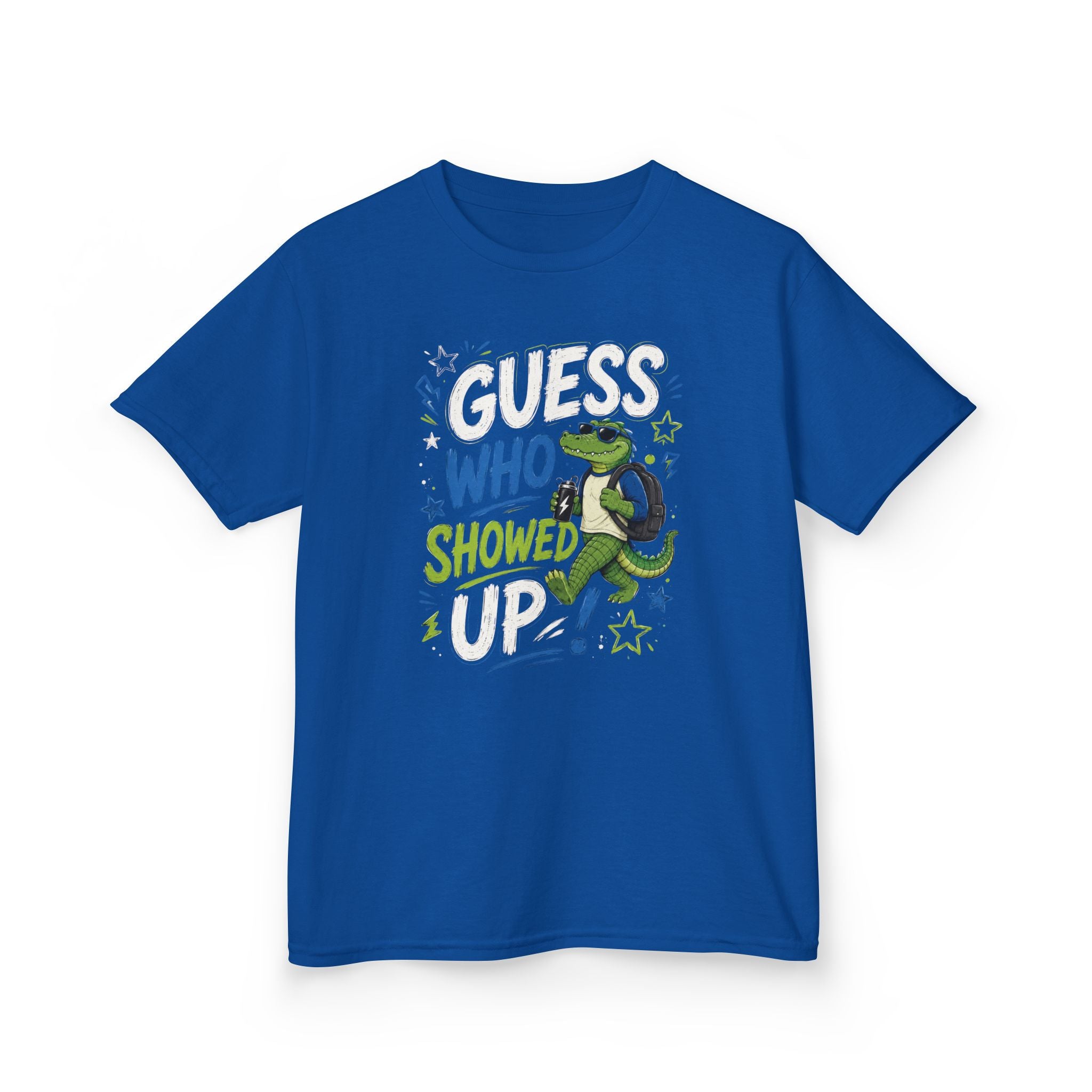 "Guess who showed up" Funny Graphic T-Shirt Design