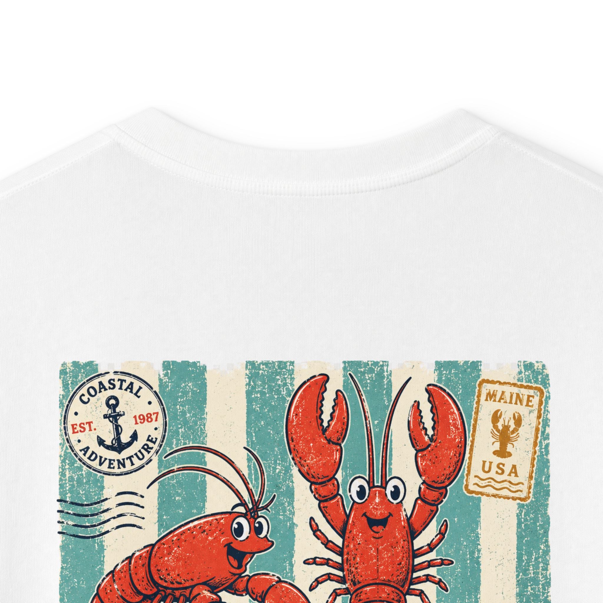 "Dockside Market" Kids Tee Retro Lobster Beach Graphic T-Shirt