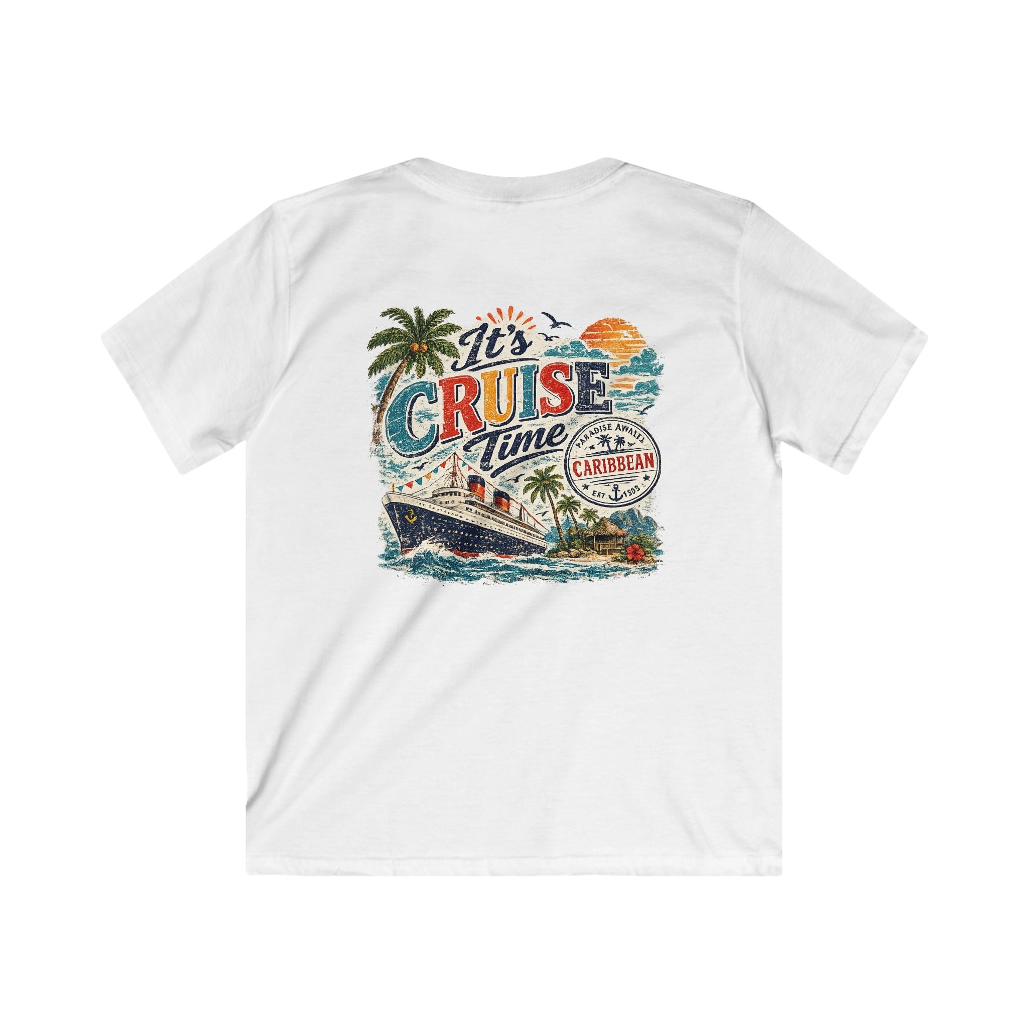 Kids Cruise T‑Shirt  "It’s Cruise Time" Tropical Vacation Tee