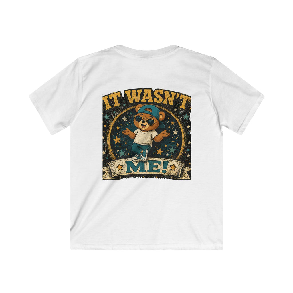 Kids Tee  'It Wasn't Me!' Dancing Bear Graphic Shirt | Funny Kids Gift