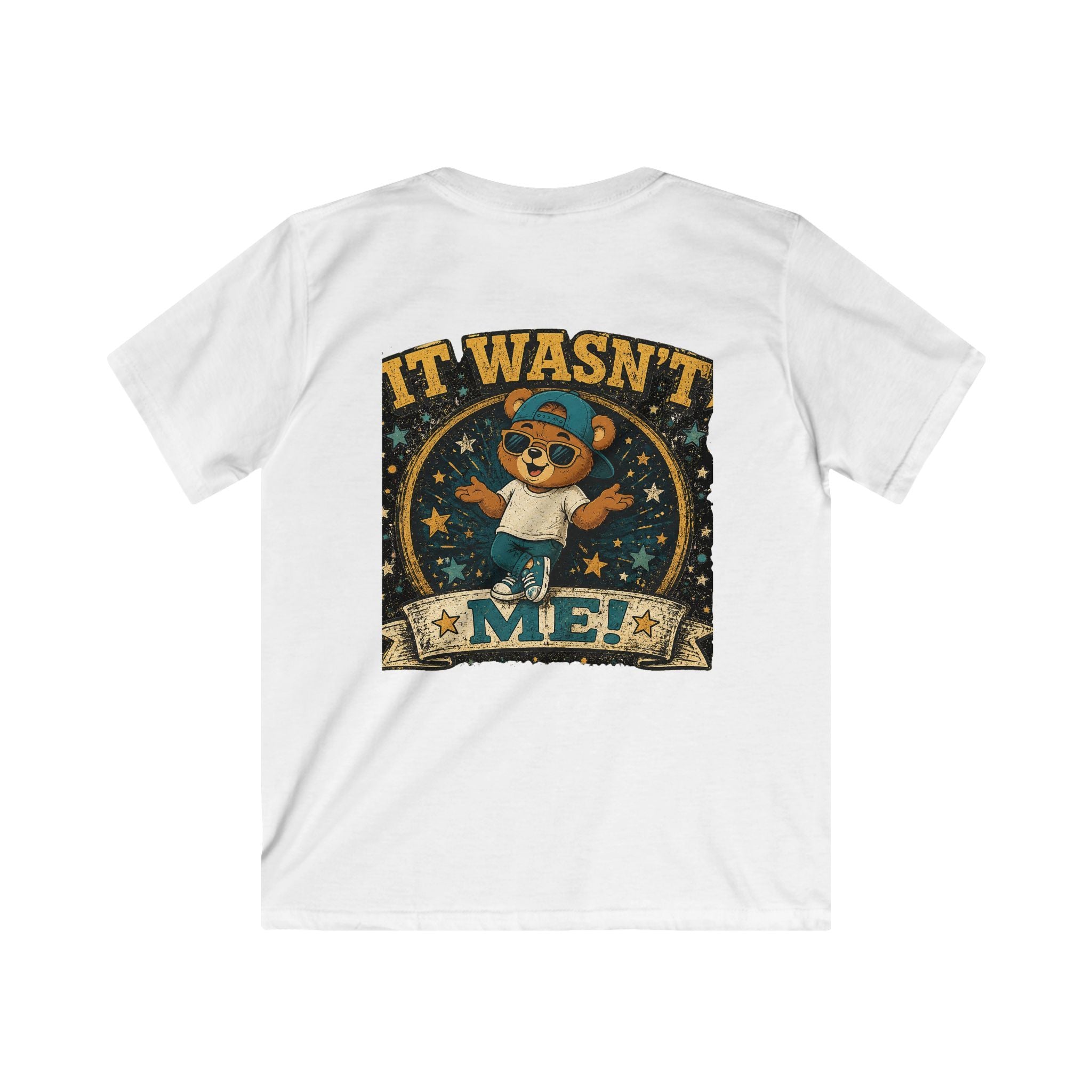 Kids Tee  'It Wasn't Me!' Dancing Bear Graphic Shirt | Funny Kids Gift