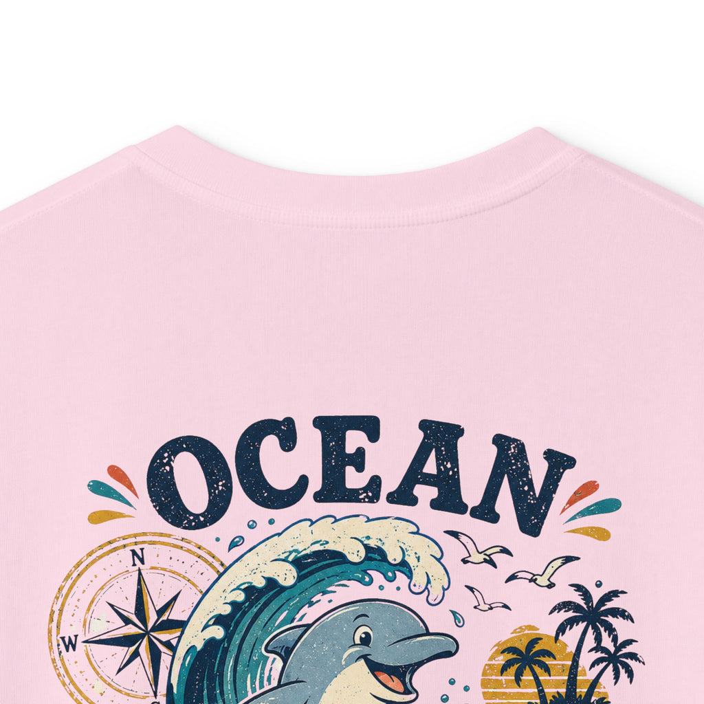 Ocean Adventure Kids Tee 'Catch the Good Tide' Dolphin Surf Graphic
