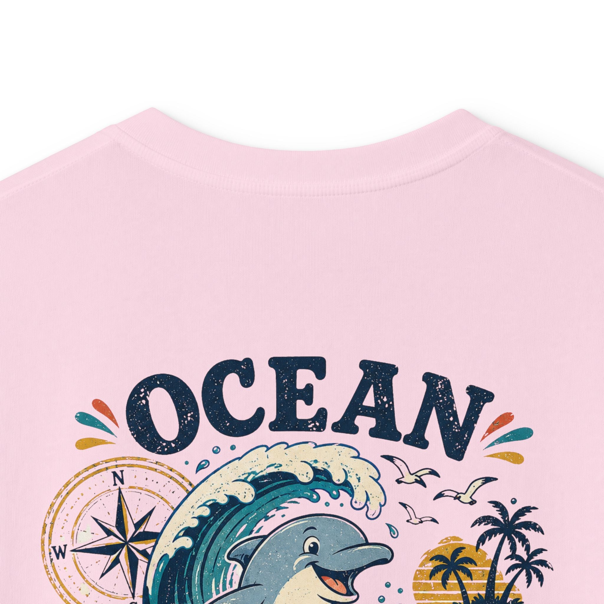 Ocean Adventure Kids Tee 'Catch the Good Tide' Dolphin Surf Graphic