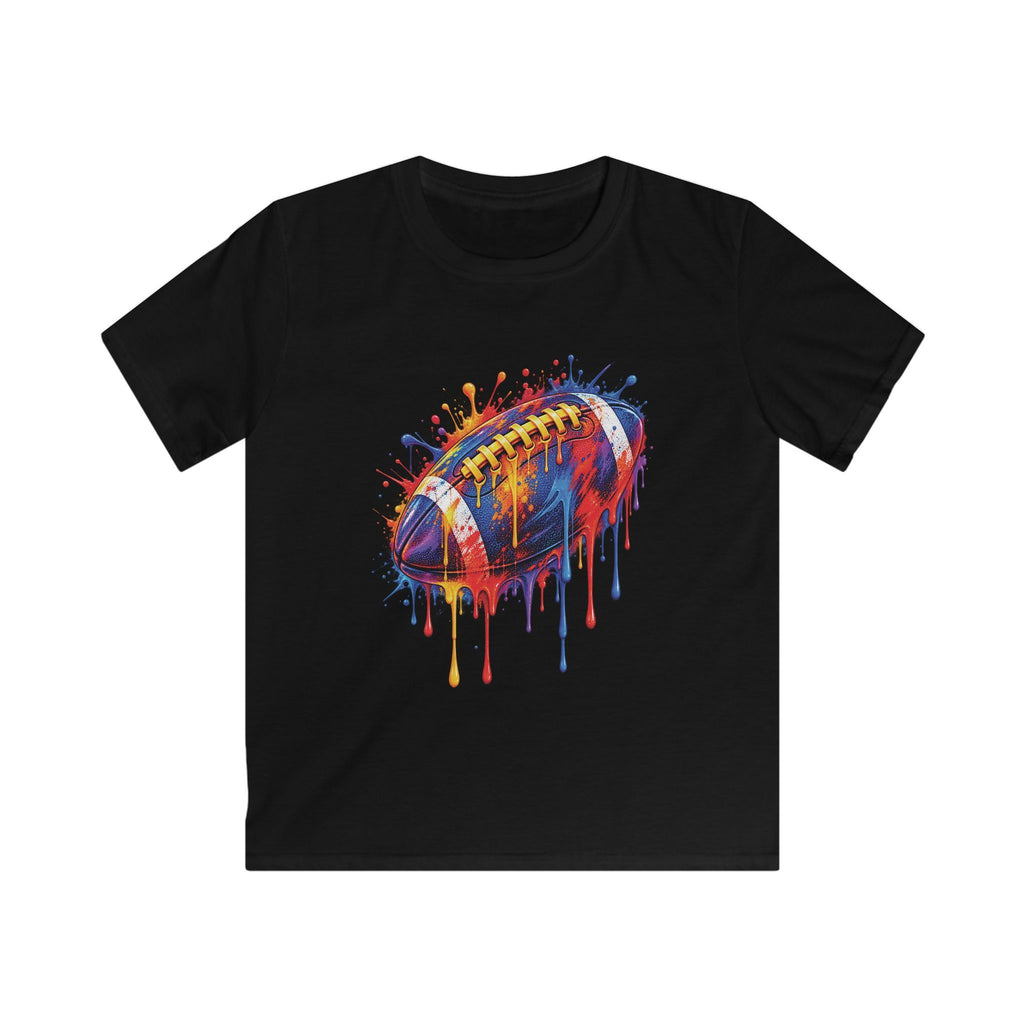 Kids T-Shirt Colorful Drip Football Sports Graphic Tee
