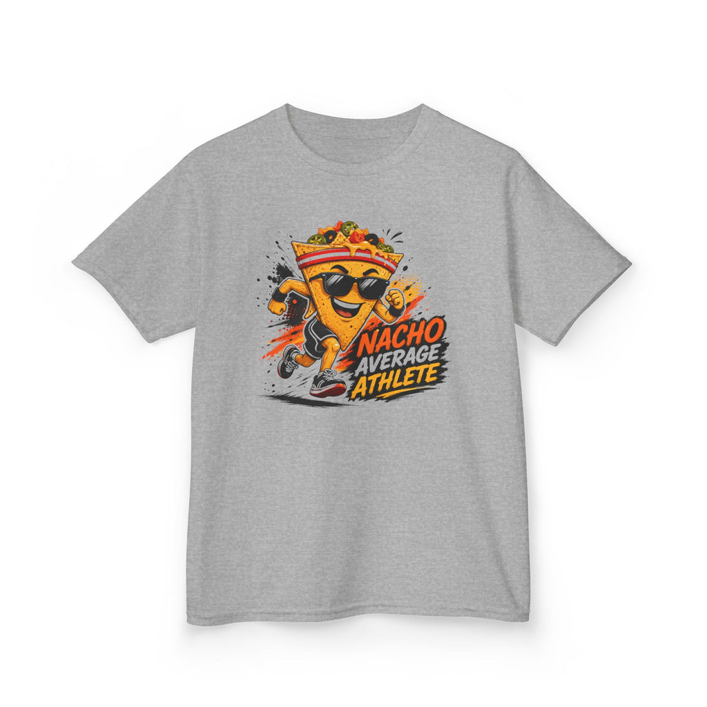 Nacho Average Athlete T-Shirt | Funny Nacho Sports Graphic Tee | Food Pun Running Shirt | Kids & Adults Athletic Gift