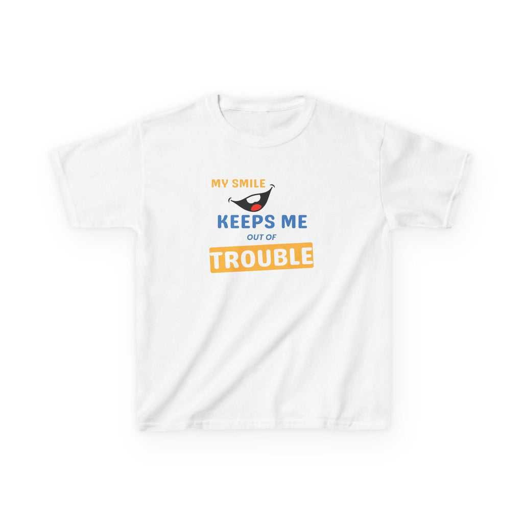 My Smile - Keeps me out of Trouble | Funny Kids Graphic T-Shirt