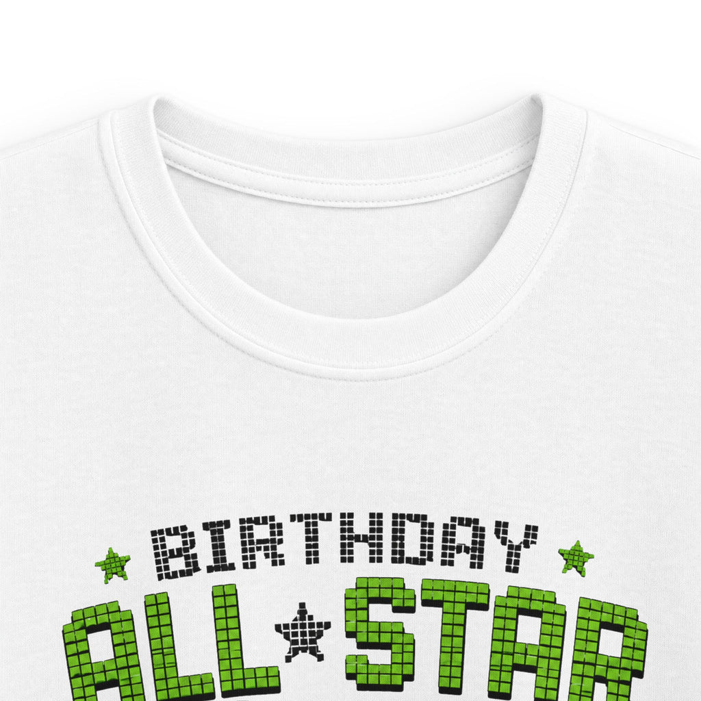 Kids T‑Shirt "Birthday All Star: Level Unlocked" Video Game Controller Tee