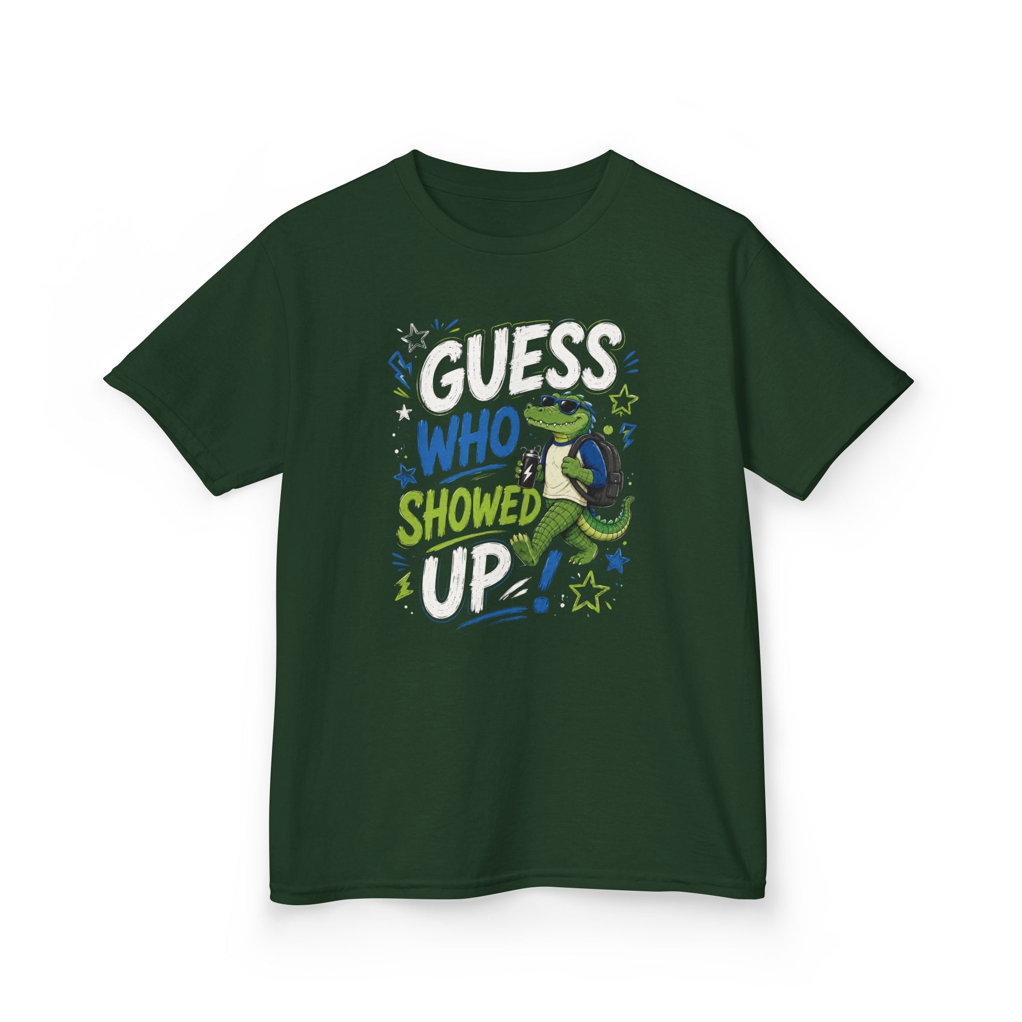 "Guess who showed up" Funny Graphic T-Shirt Design