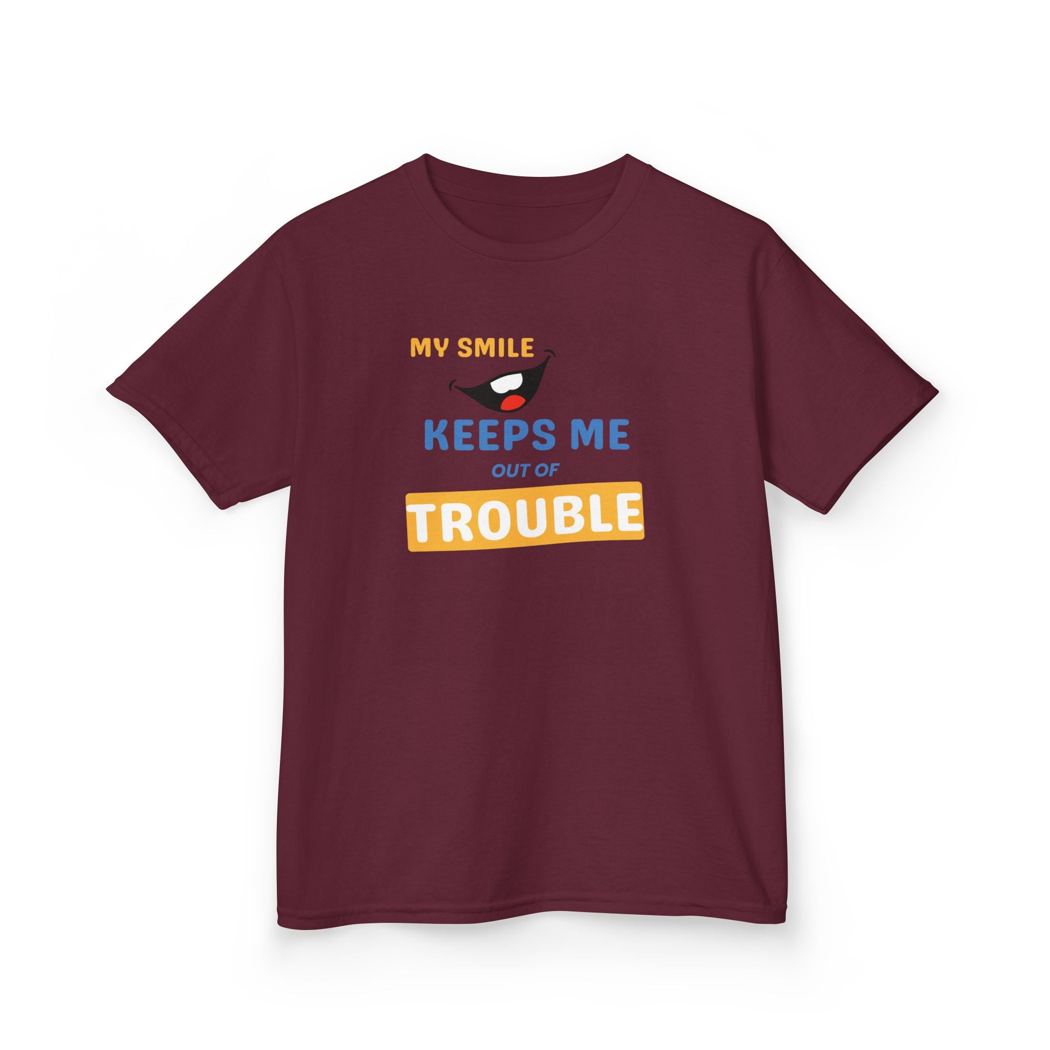 My Smile - Keeps me out of Trouble | Funny Kids Graphic T-Shirt