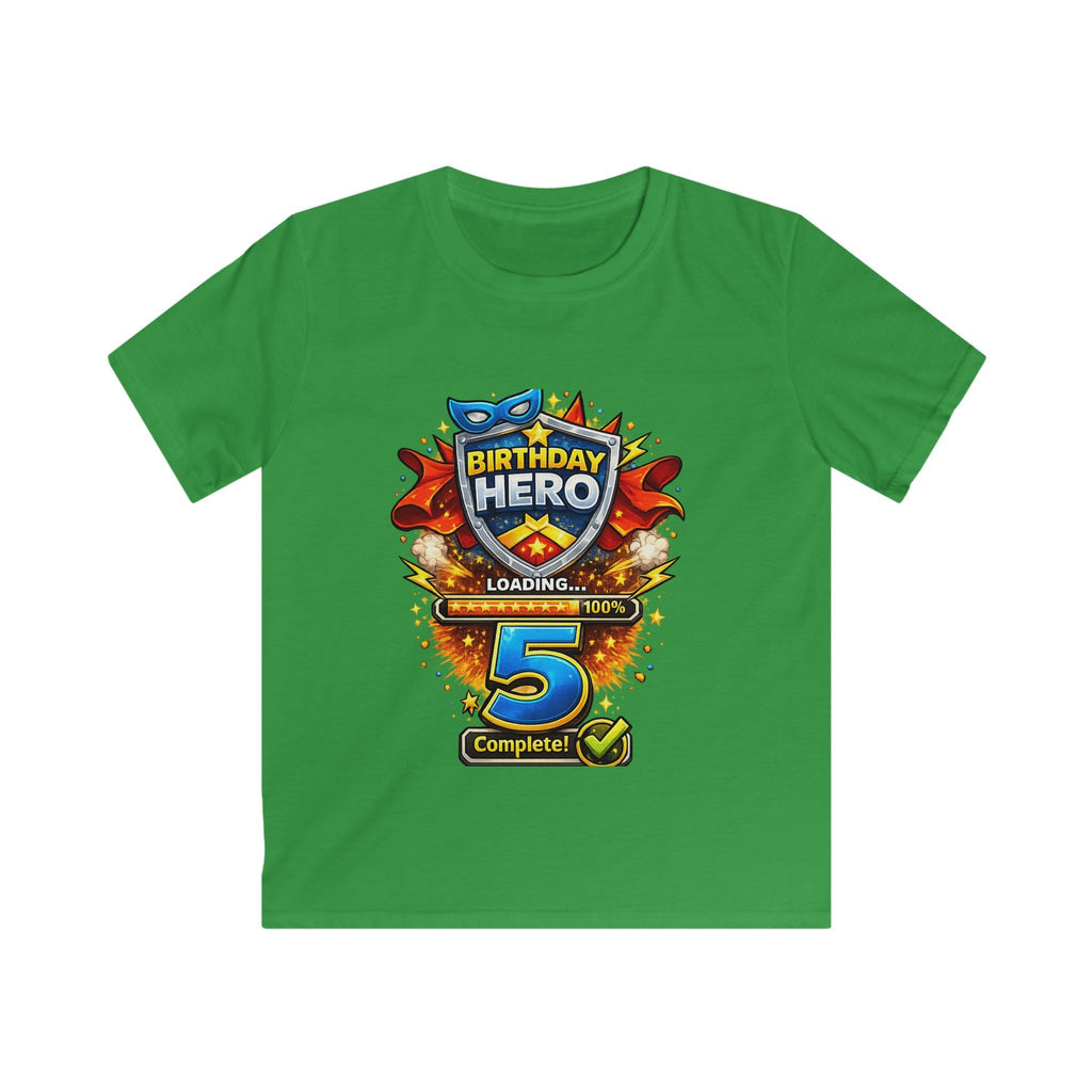 Birthday Hero 5th Birthday Kids Tee
