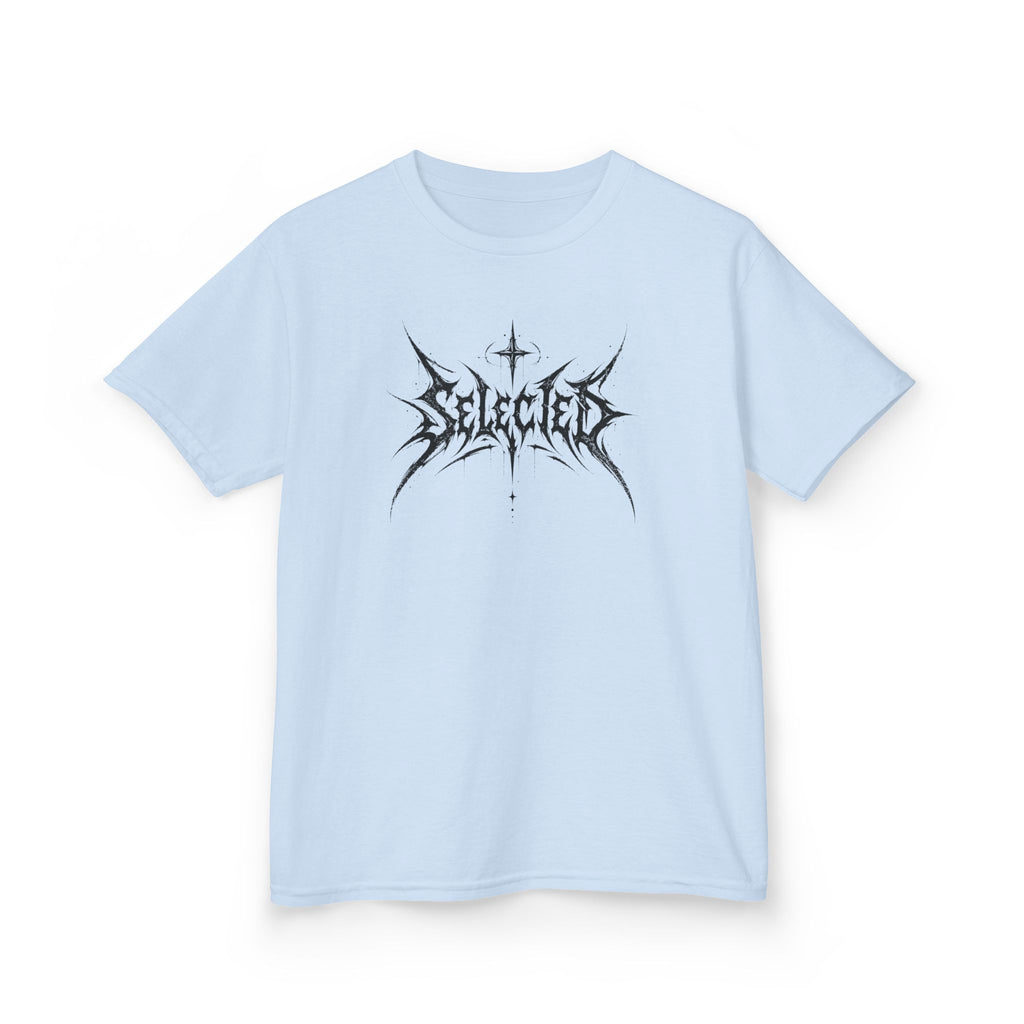 Kids Tee 'Selected' Black Metal Logo Boys and Girls Graphic Tees