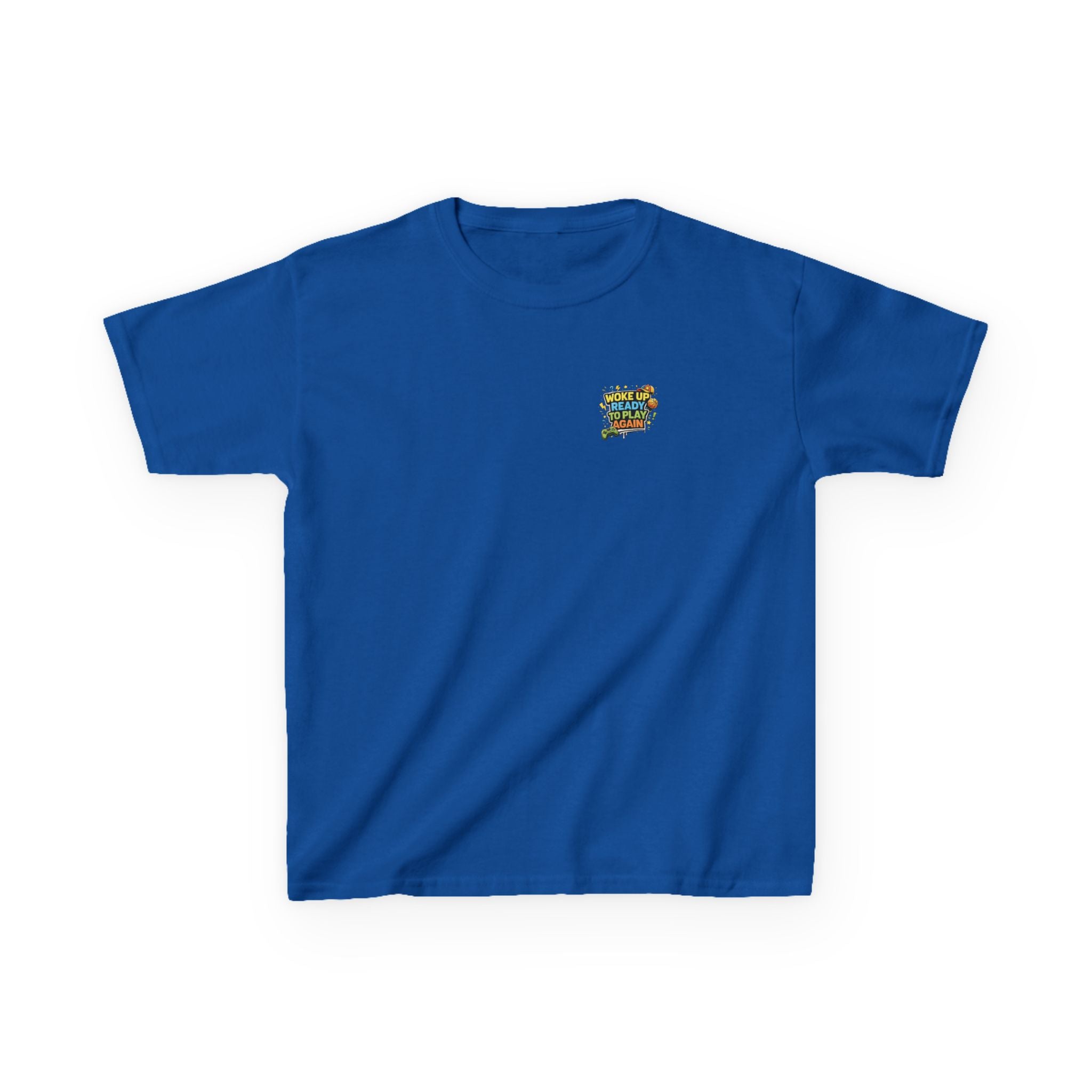 Kids Tee "Woke Up Ready to Play Again" Gamer Girls and Boys Graphic Tees
