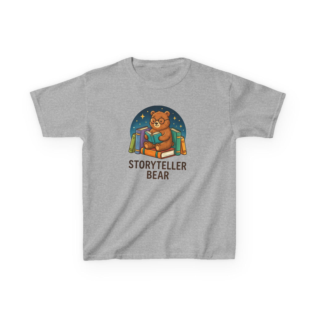 Kids T-Shirt — "Storyteller Bear" Cute Reading Bear Tee for Children