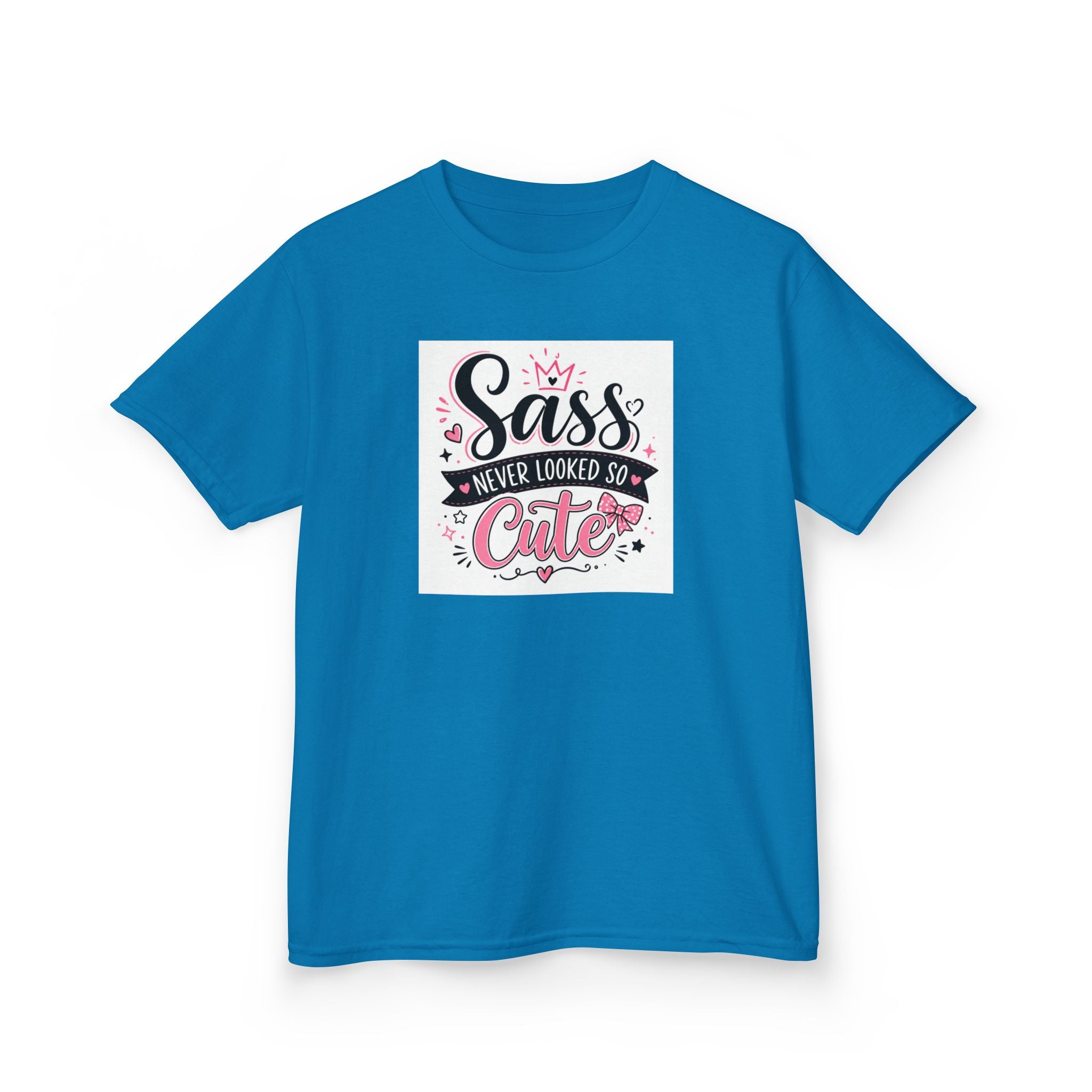 "Sass never looked so cute" Girls Graphic Family T-Shirt Design