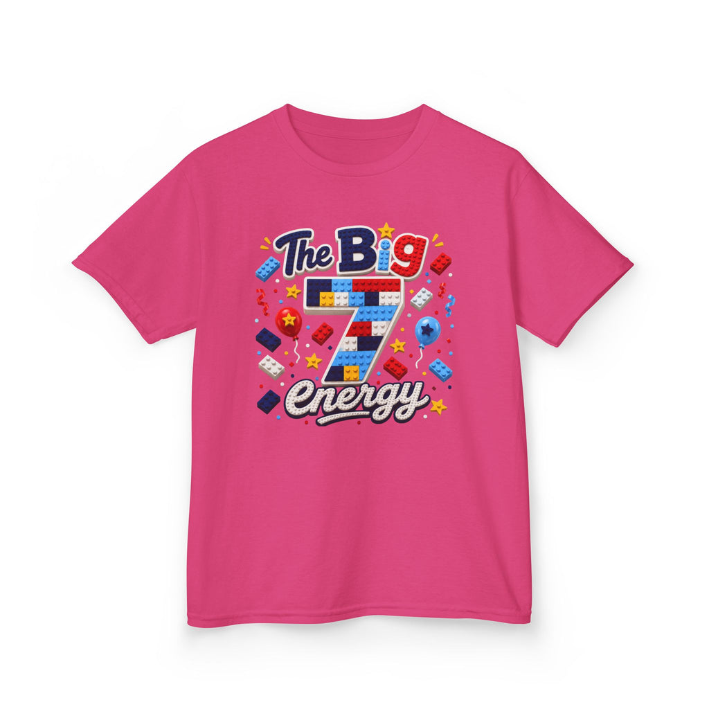 "The Big 7 Energy" Graphic kids Birthday T-Shirt Design
