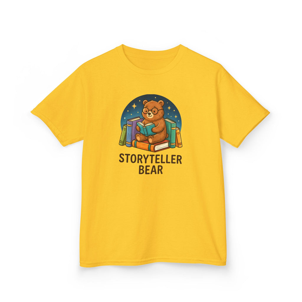 Kids T-Shirt — "Storyteller Bear" Cute Reading Bear Tee for Children