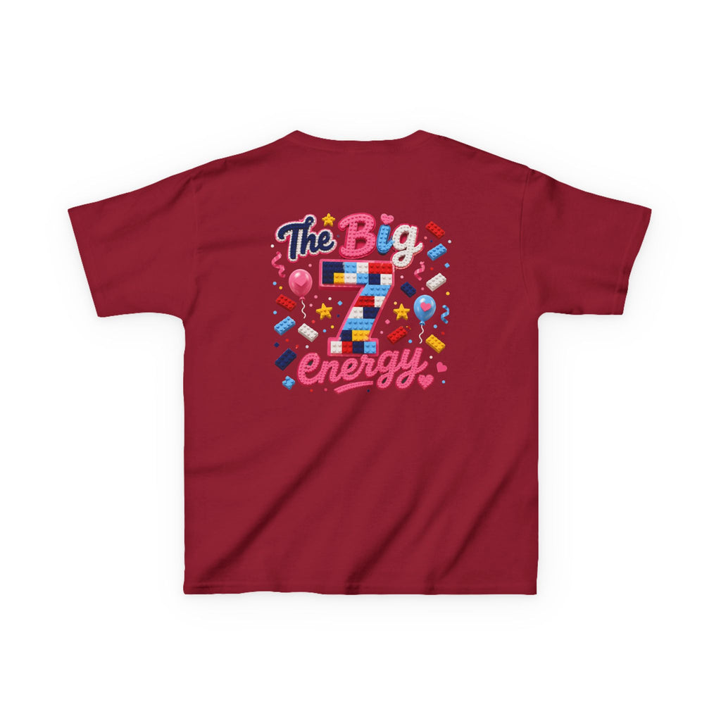 "The Big Energy 7" Graphic kids Birthday T-Shirt Design