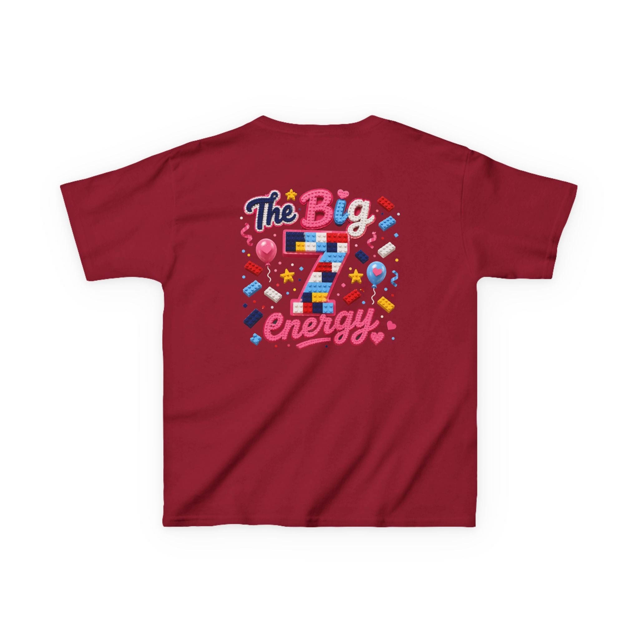 "The Big Energy 7" Graphic kids Birthday T-Shirt Design