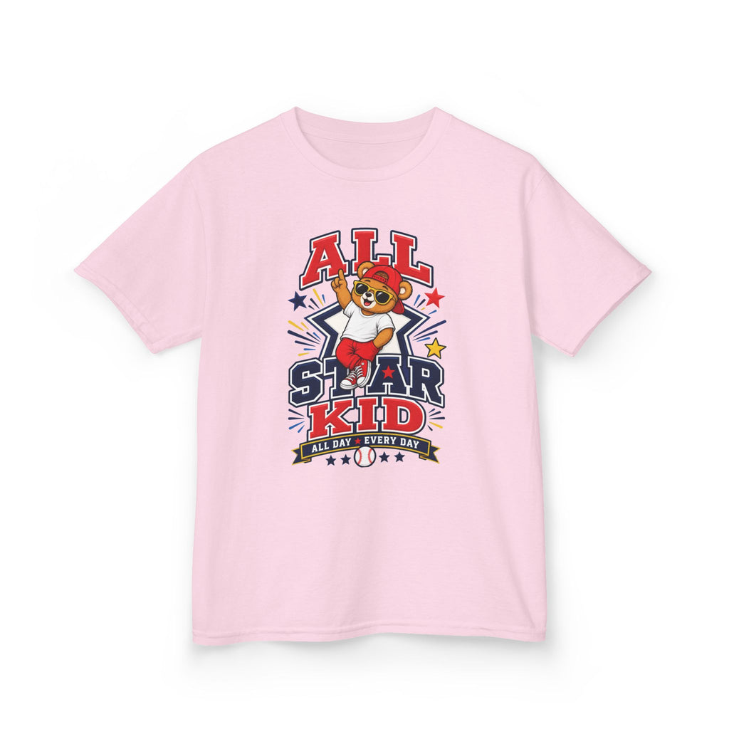 All Star Kid Kids T‑Shirt  Cute Baseball Bear Sports Graphic Tee