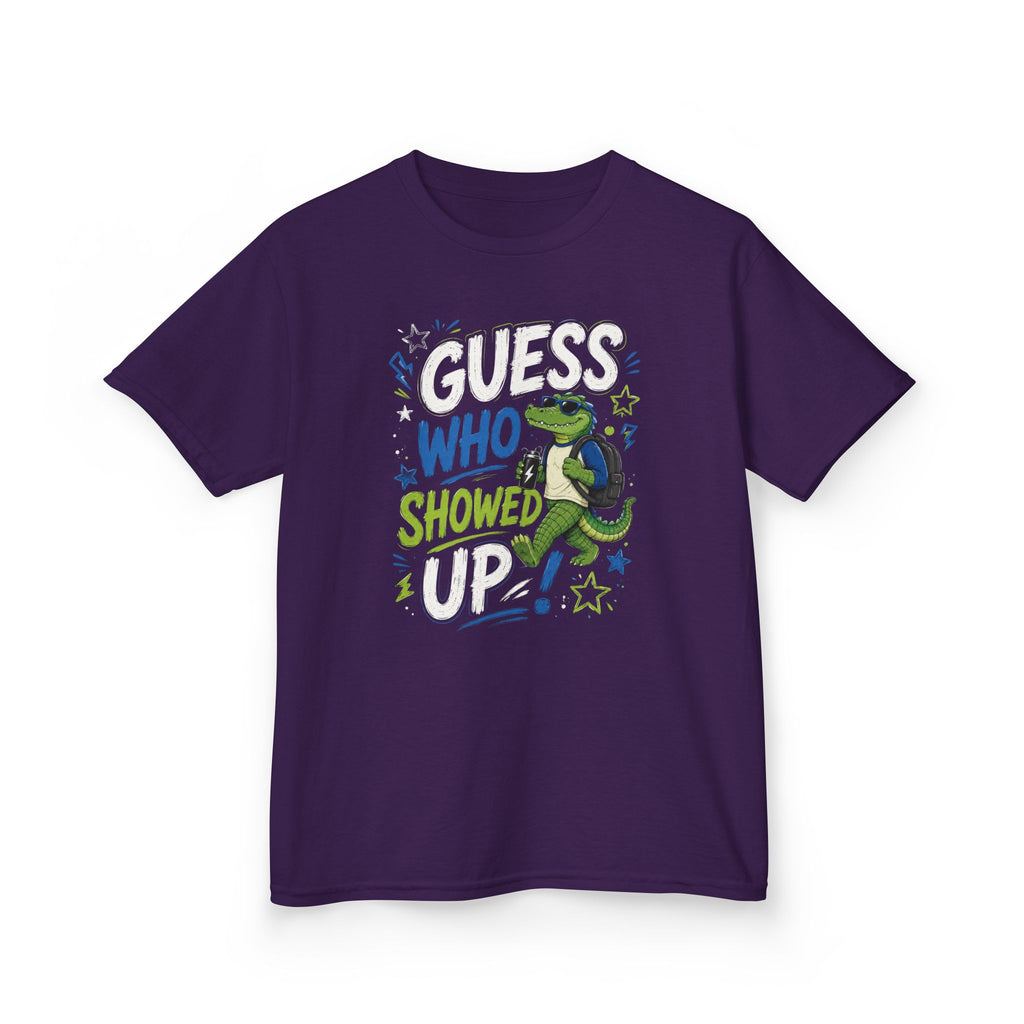 "Guess who showed up" Funny Graphic T-Shirt Design