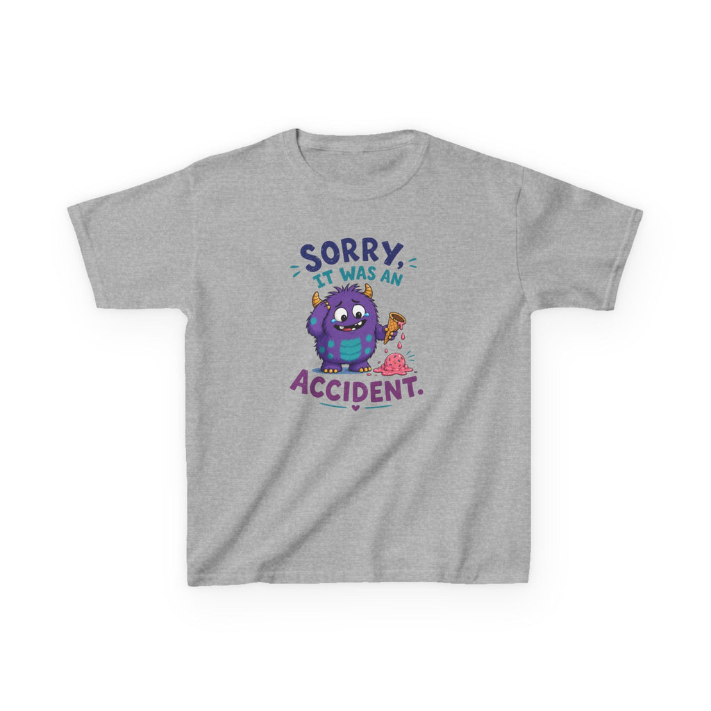 Kids Tee Cute Monster "Sorry, It Was An Accident" Funny Kids Shirt