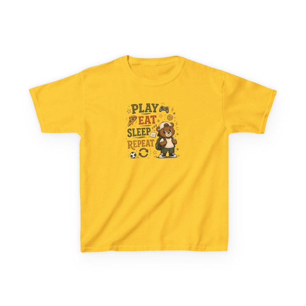 Kids Funny T-Shirt — "PLAY-EAT-SLEEP-REPEAT"