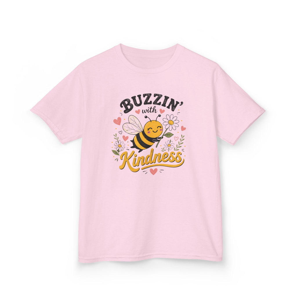 Buzzin' with Kindness Kids T-Shirt Cute Bee Positive Message Tee