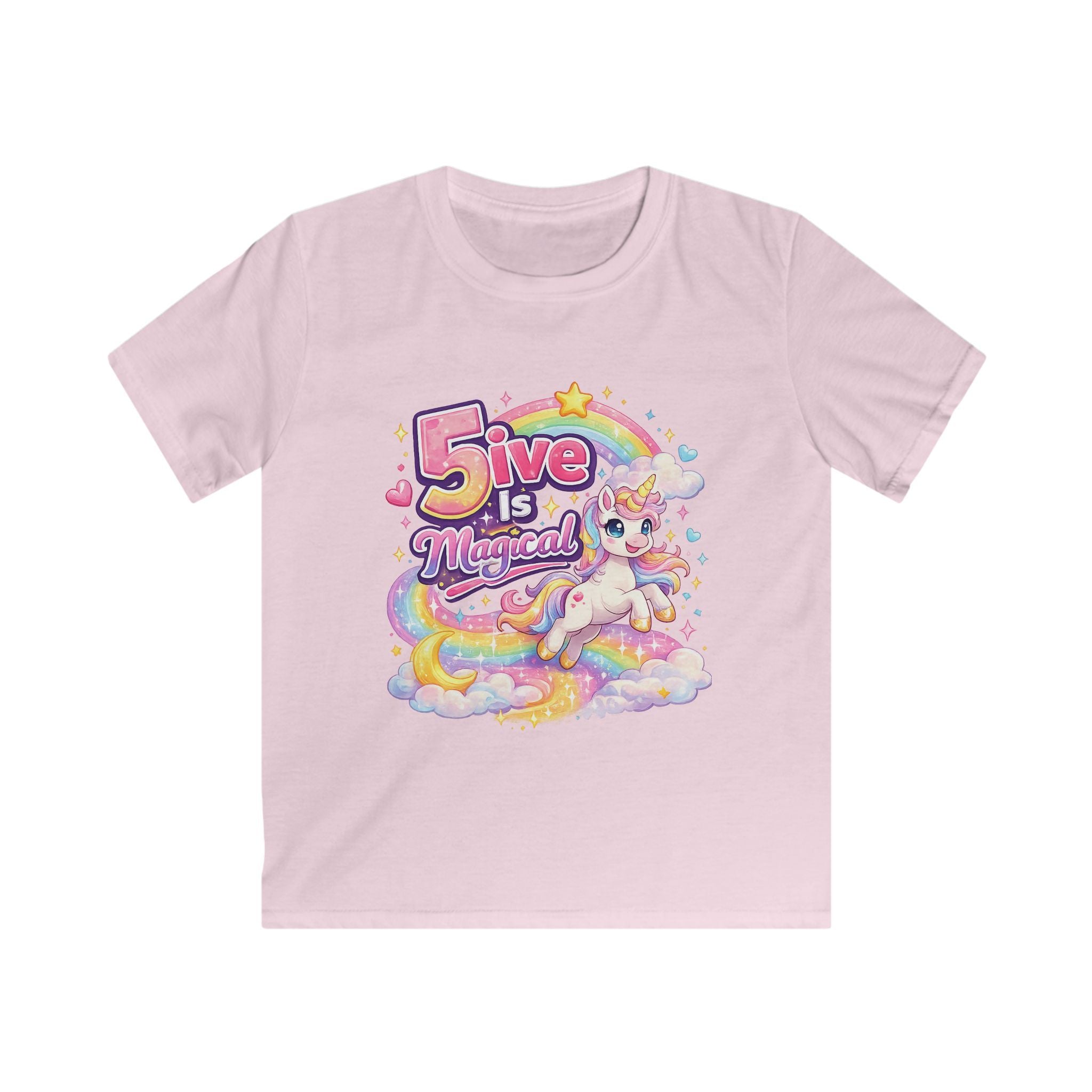 "5 Is Magical" Unicorn Birthday Tee Kids 5th Birthday Shirt