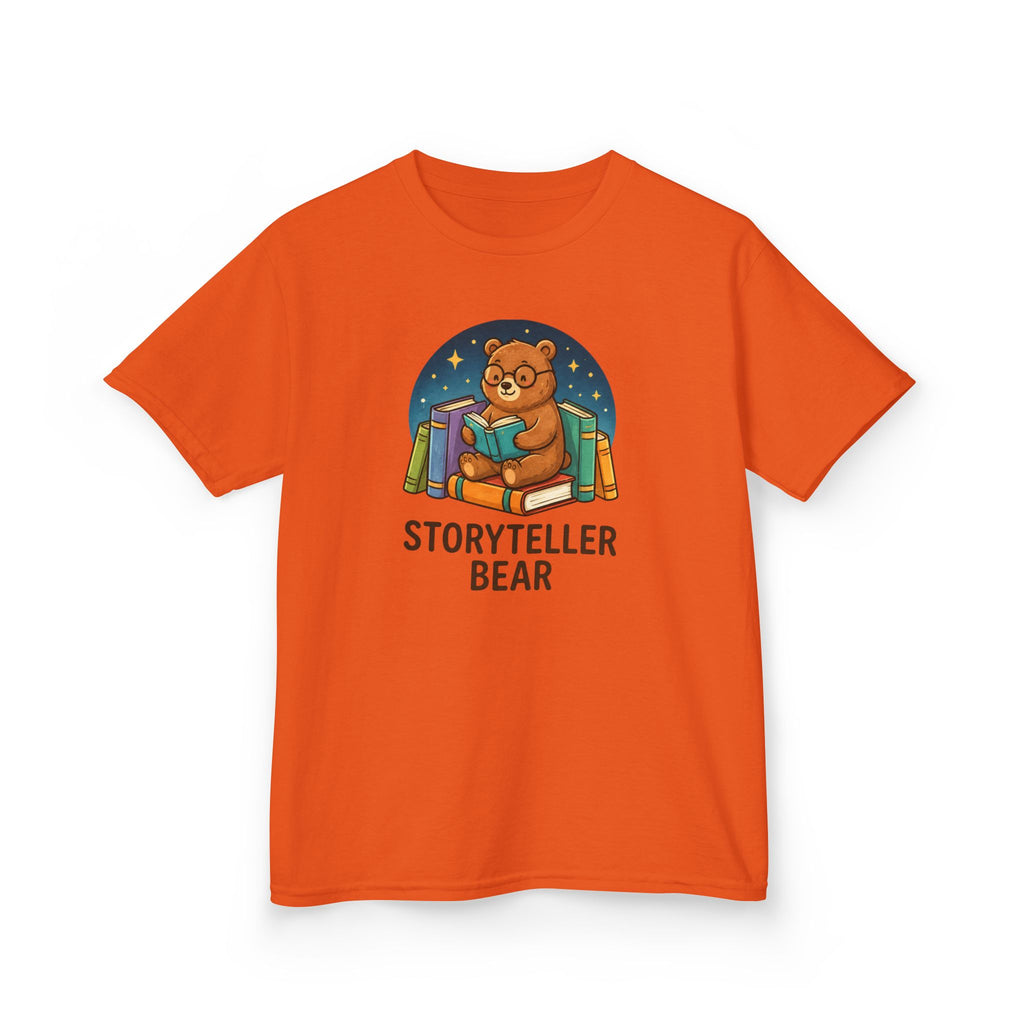 Kids T-Shirt — "Storyteller Bear" Cute Reading Bear Tee for Children