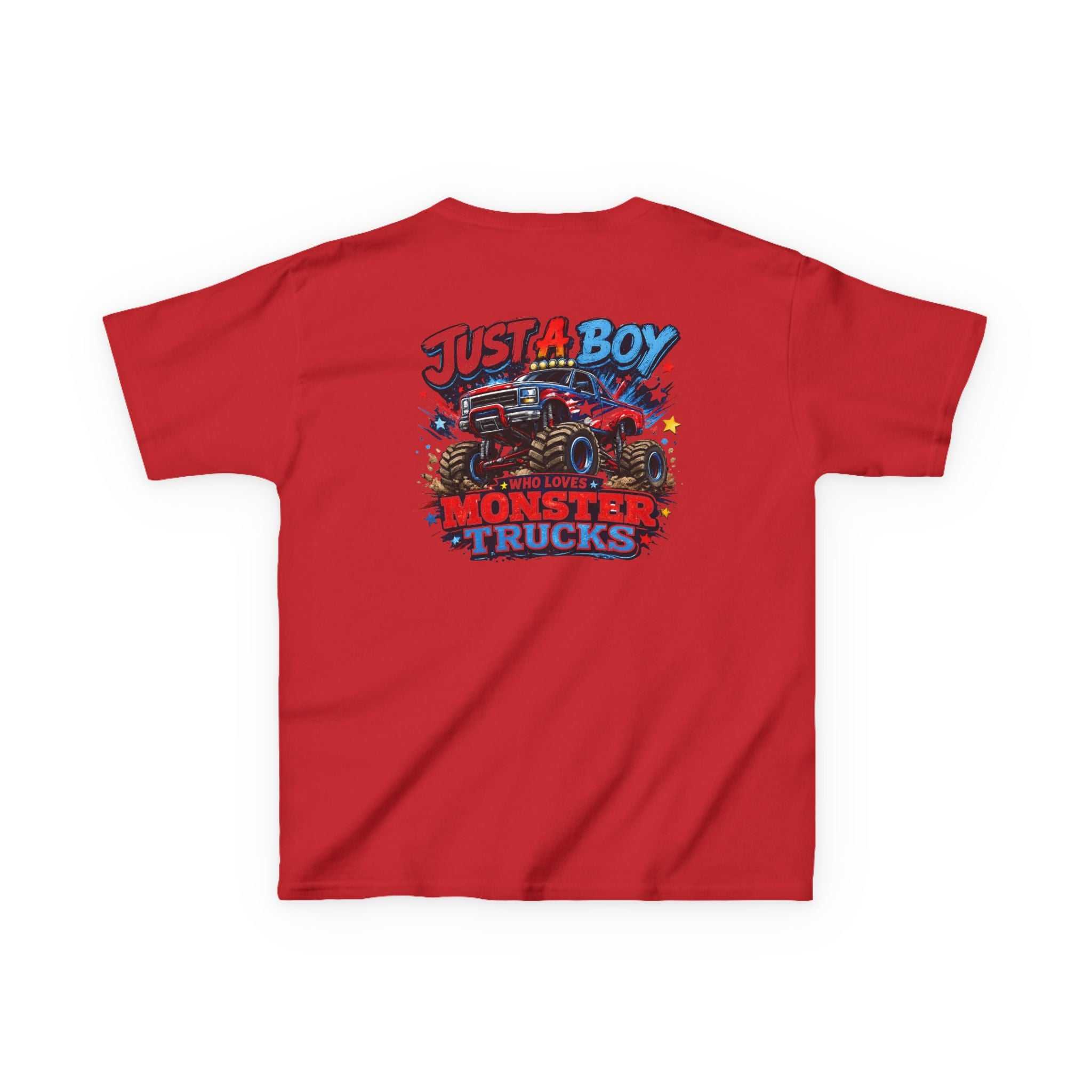 "Just A Boy Who Loves Monster Truck" Graphic kids Birthday T-Shirt Design