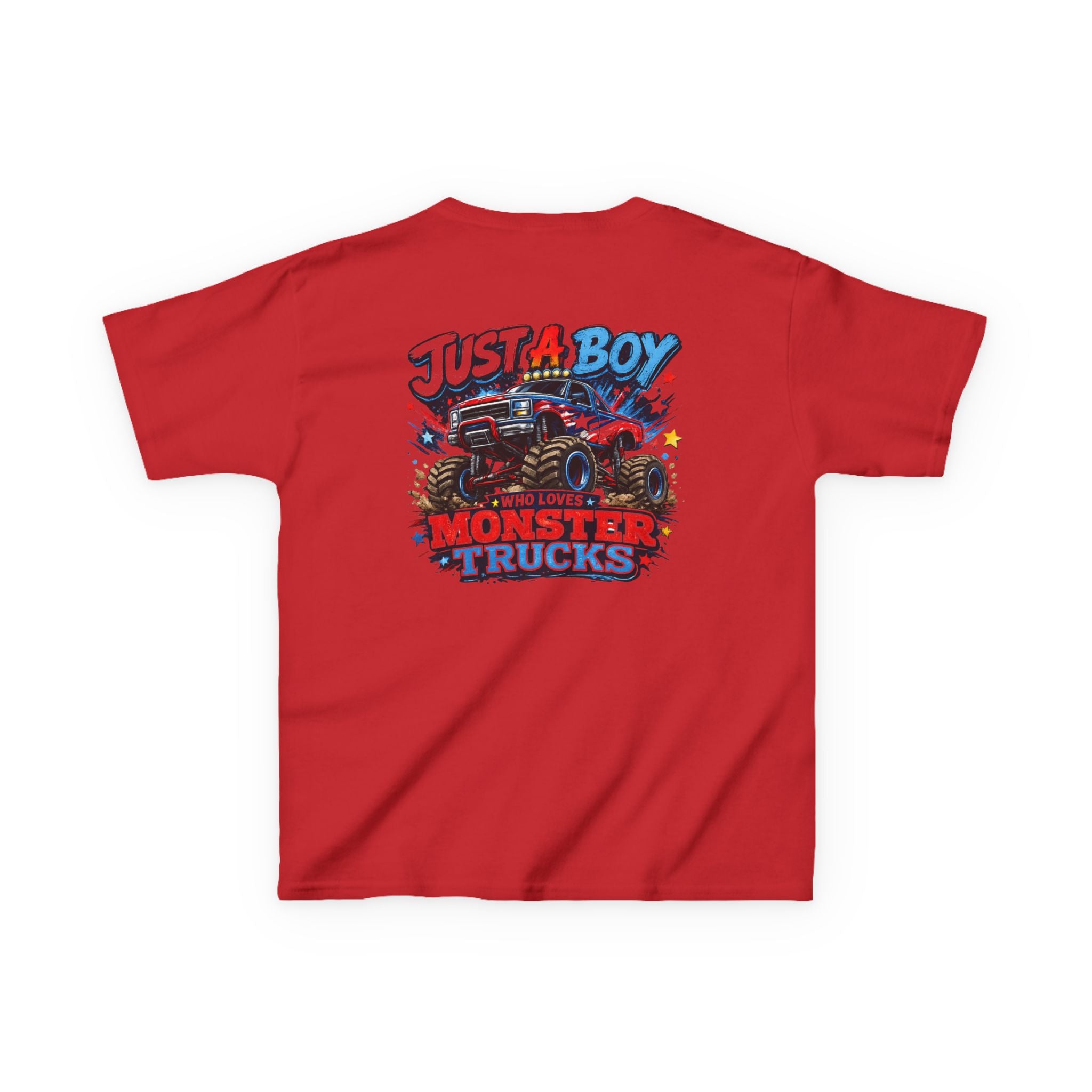 "Just A Boy Who Loves Monster Truck" Graphic kids Birthday T-Shirt Design