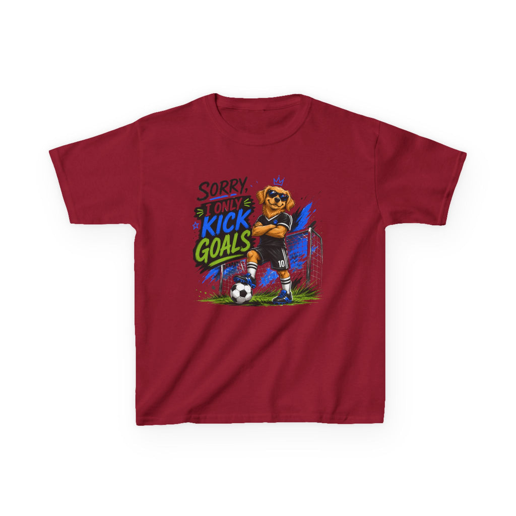 Sorry, I Only Kick Goals Soccer T-Shirt | Funny Soccer Player Graphic Tee | Youth Soccer Shirt | Soccer Lover Gift | Sports Quote Apparel