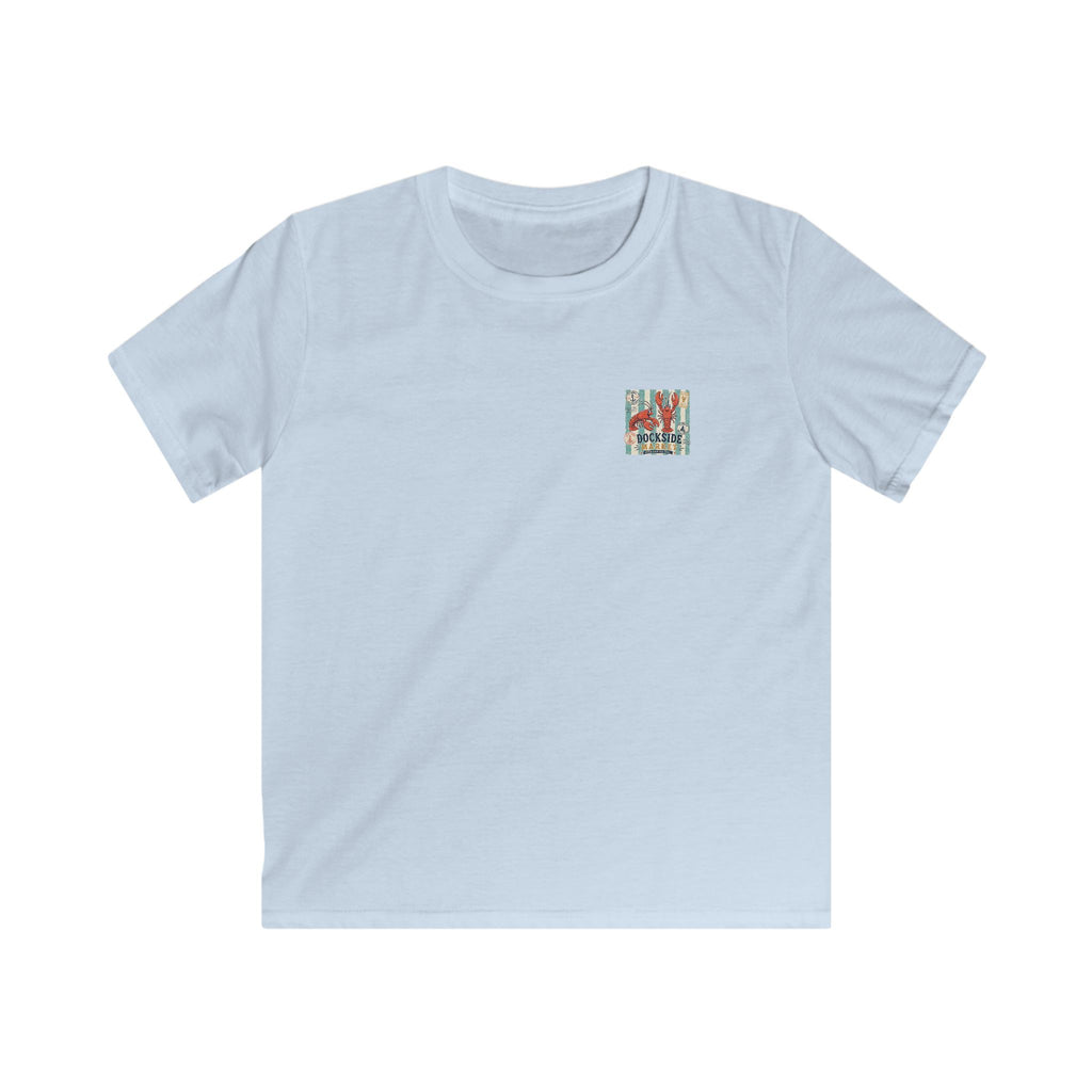 "Dockside Market" Kids Tee Retro Lobster Beach Graphic T-Shirt