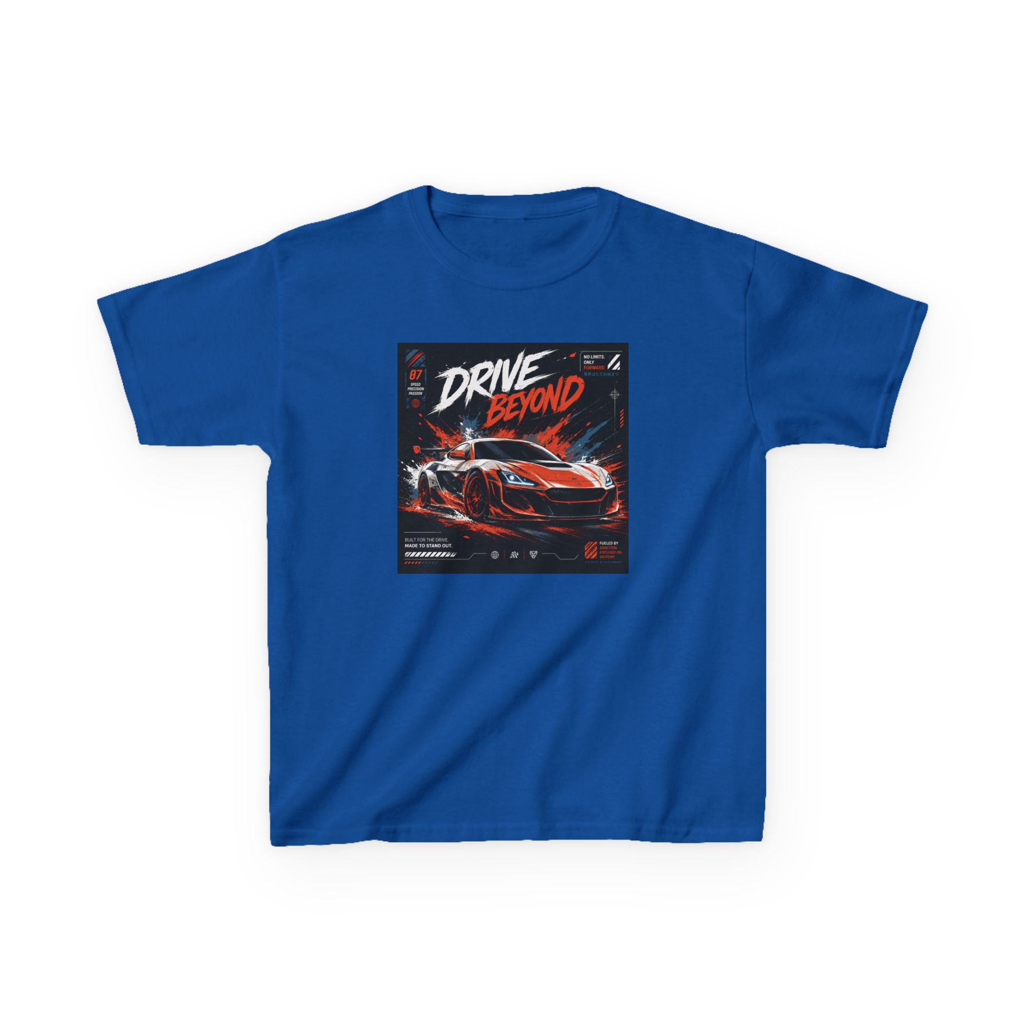 Boys 'Drive Beyond' Racing Car T‑Shirt — Retro Speed Graphic Tee