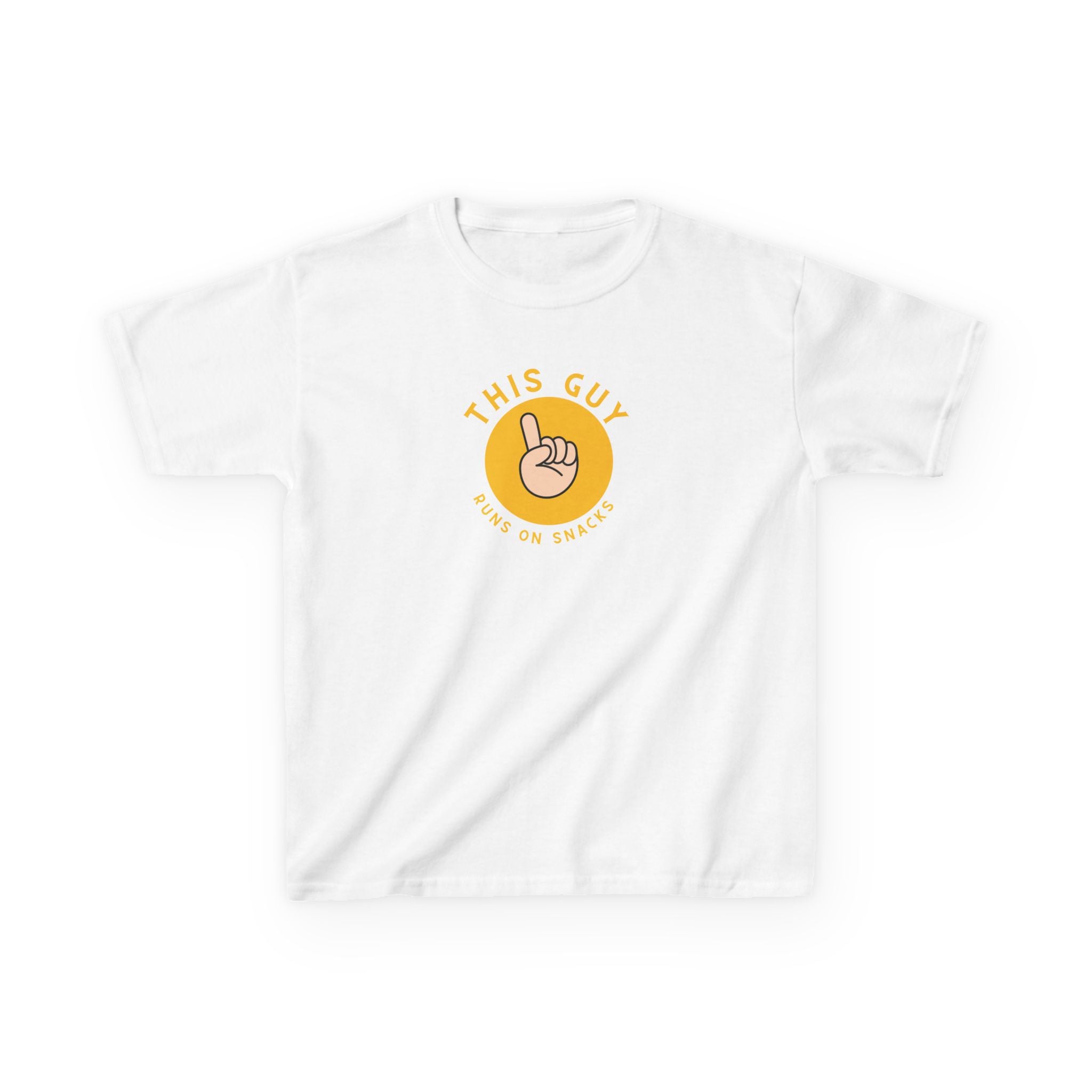 This Guy- Runs on Snacks | Funny Kids Graphic T-Shirt