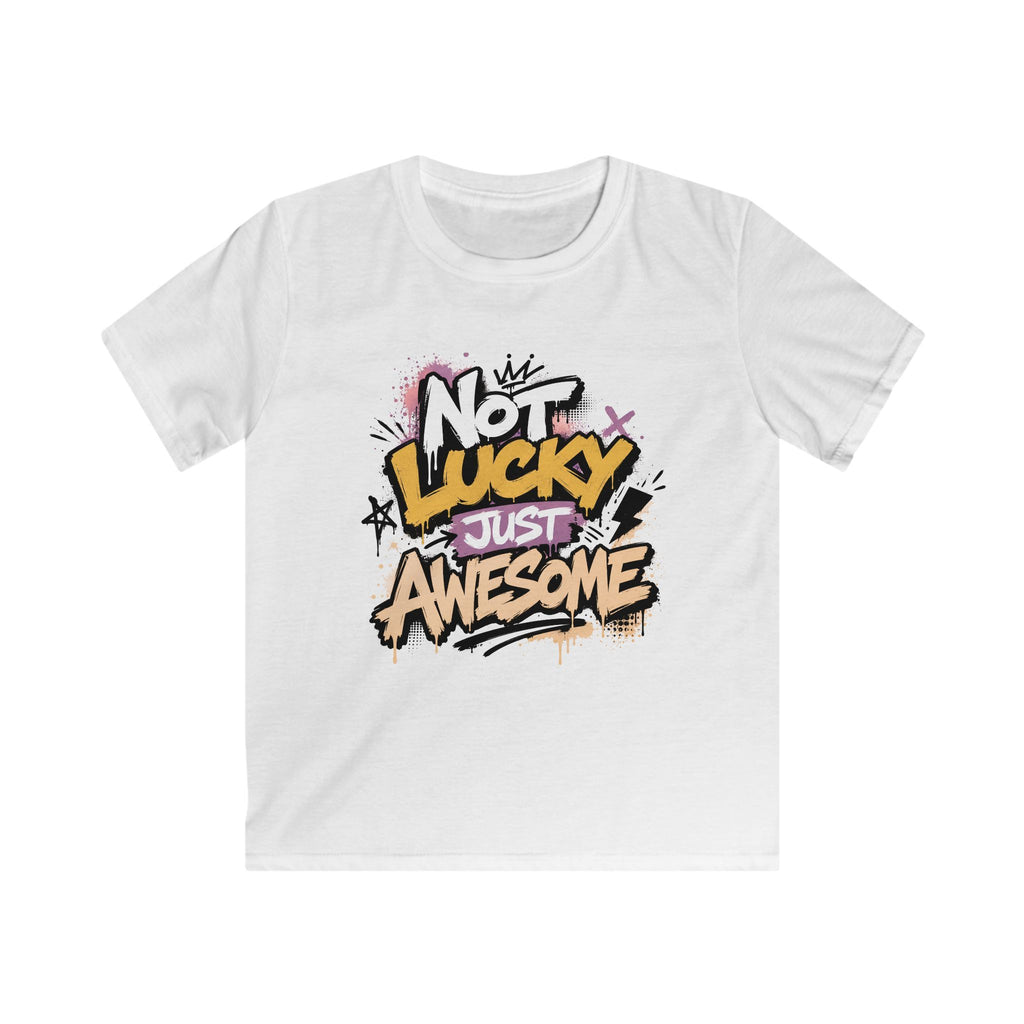 Girls & Boys Tee - "Not Lucky Just Awesome" Graphic Tee