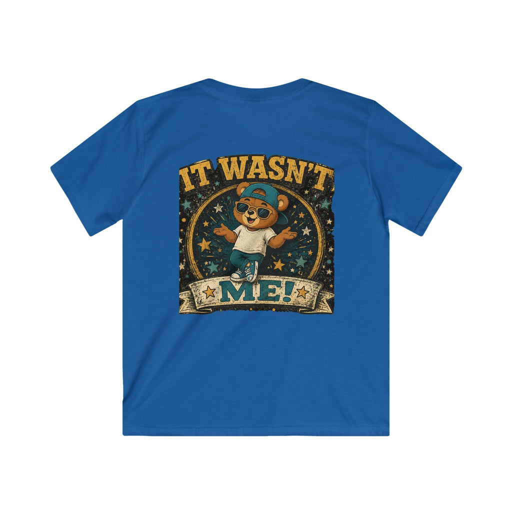 Kids Tee  'It Wasn't Me!' Dancing Bear Graphic Shirt | Funny Kids Gift