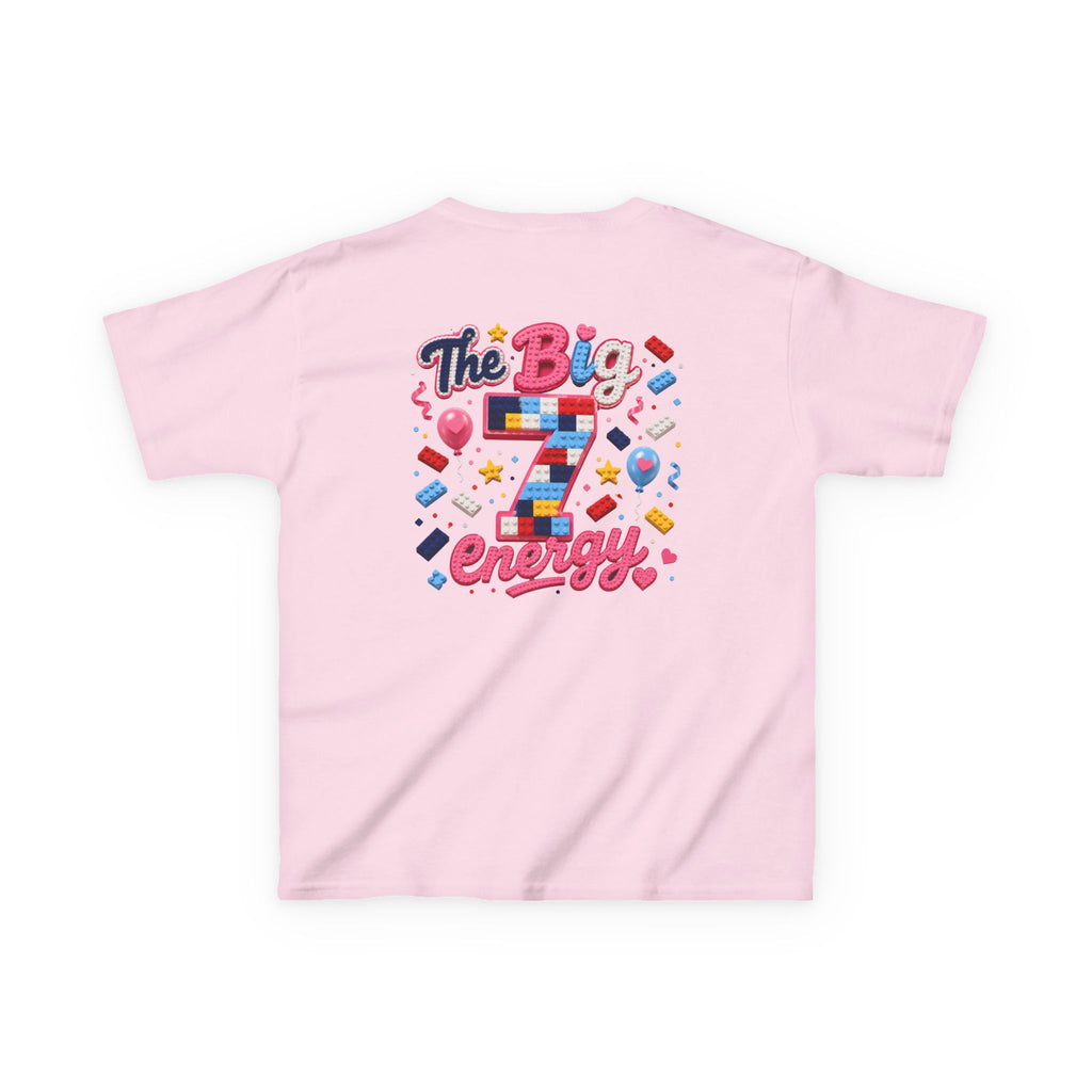 "The Big Energy 7" Graphic kids Birthday T-Shirt Design