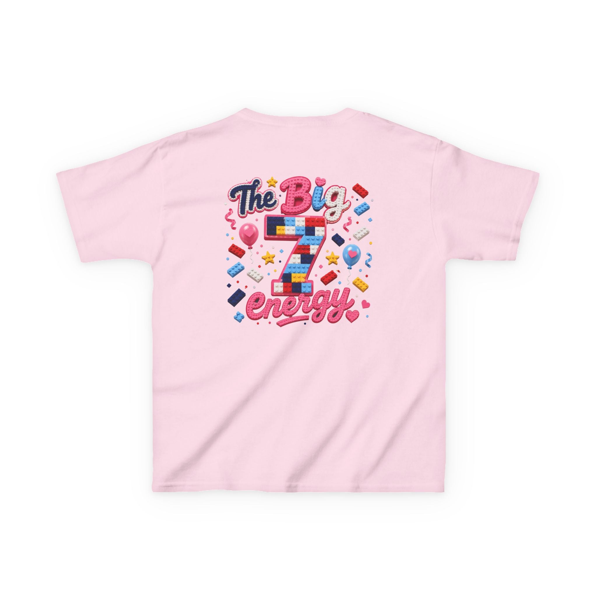 "The Big Energy 7" Graphic kids Birthday T-Shirt Design
