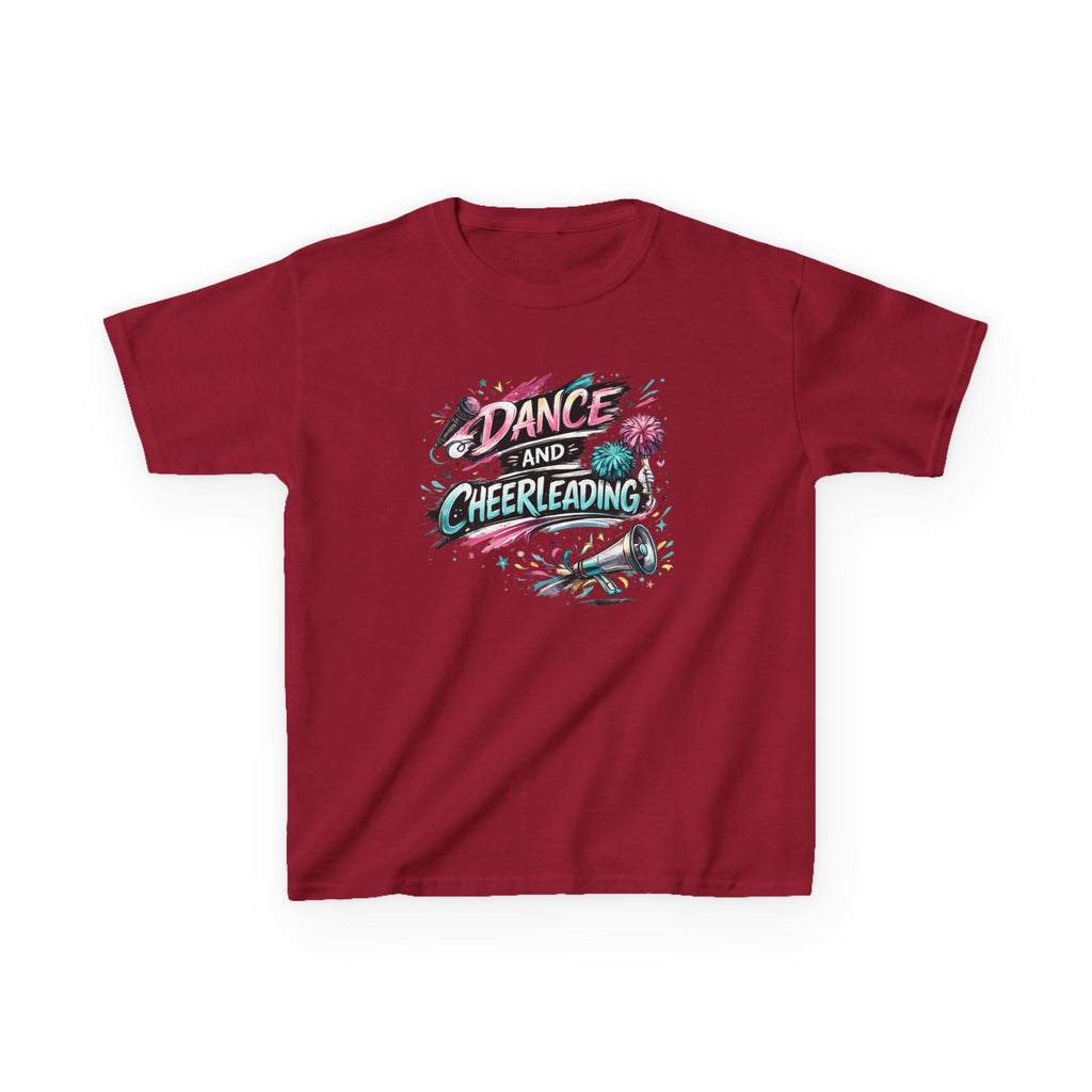 Dance & Cheerleading Typography Sports T-Shirt Design | Modern Cheer Spirit Graphic | Dance Team Apparel