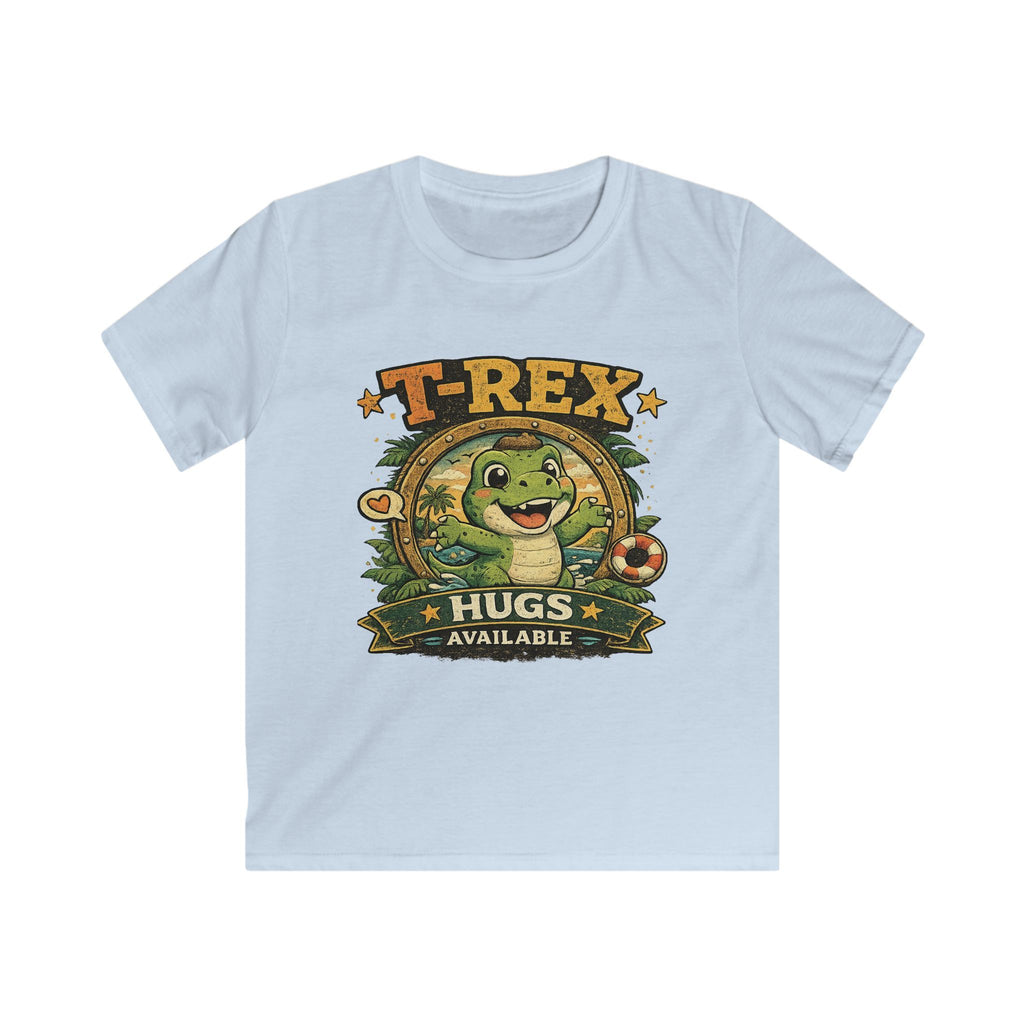 Kids T-Shirt - T-Rex Hugs Available Cute Dinosaur Tee for Boys & Girls